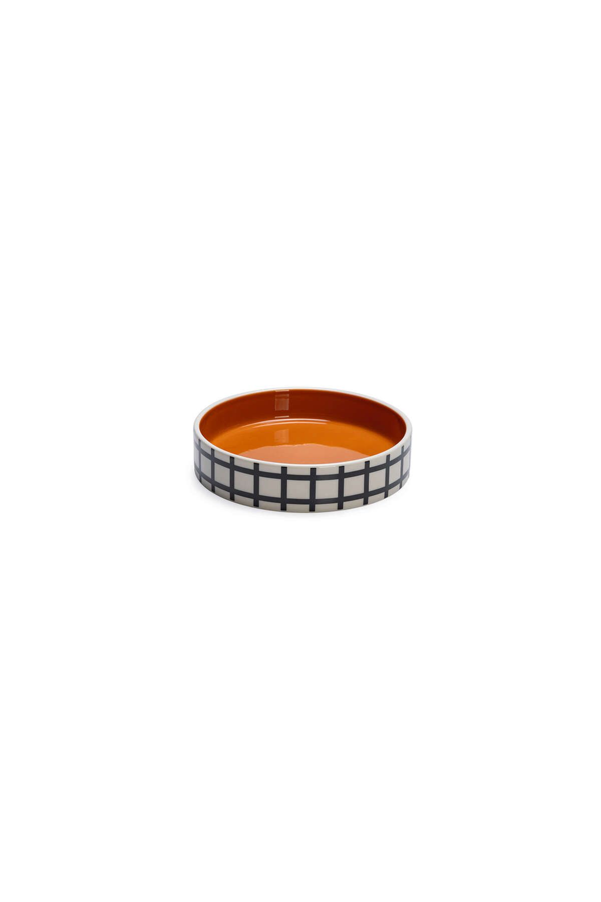 Beeztees Kedi Mama Su Kabı, Seramik, Turuncu / Beyaz, 16,5cm, 300ml DEPOMIX