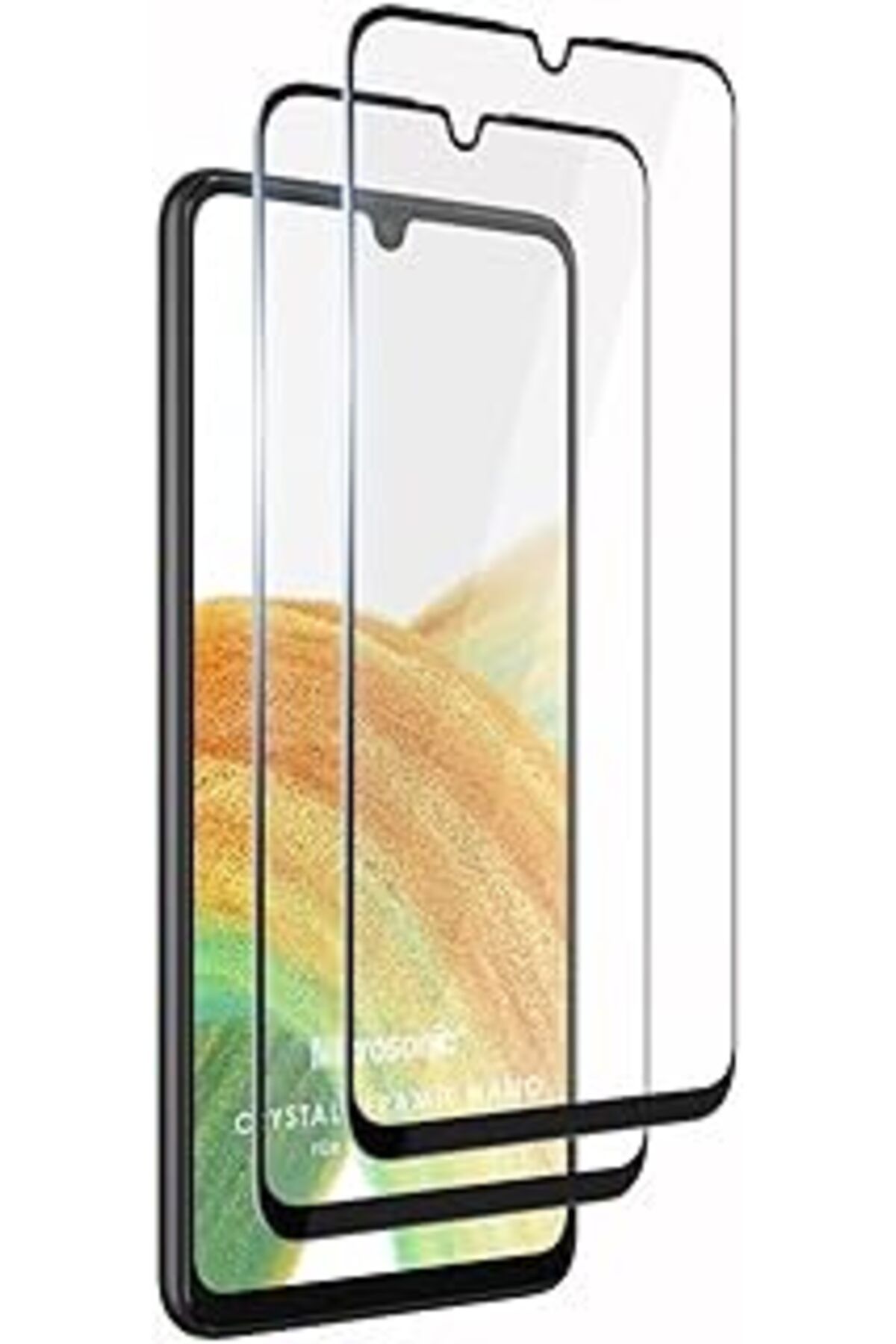 Pazarcan Microsonic Samsung Galaxy A33 5G Crystal Seramik Nano Ekran Koruyucu Siyah (2 Adet)