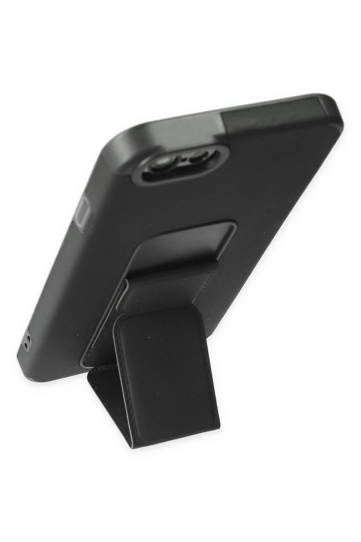 NewFace iPhone 6 Kılıf Mega Standlı Silikon - Siyah WLZOR