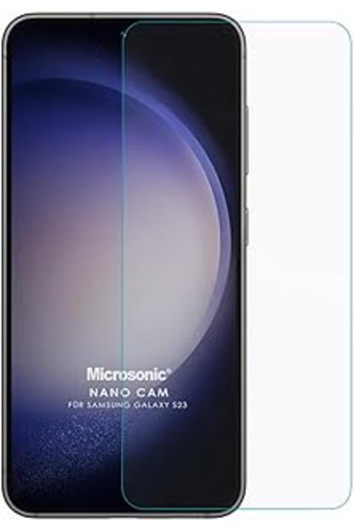 Pazarcan Microsonic Samsung Galaxy S23 Nano Glass Cam Ekran Koruyucu [Galaxy S23 Ile Uyumlu Ekran Koruyucu -
