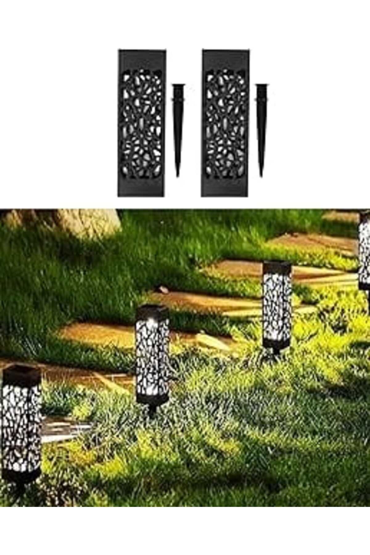 Pazarcan Kyrotech 2 Li Set Güneş Enerjili Solar Yürüyüş Yolu, Güneş Led Işıkları Gün Işığı Açık Bahçe Dekora