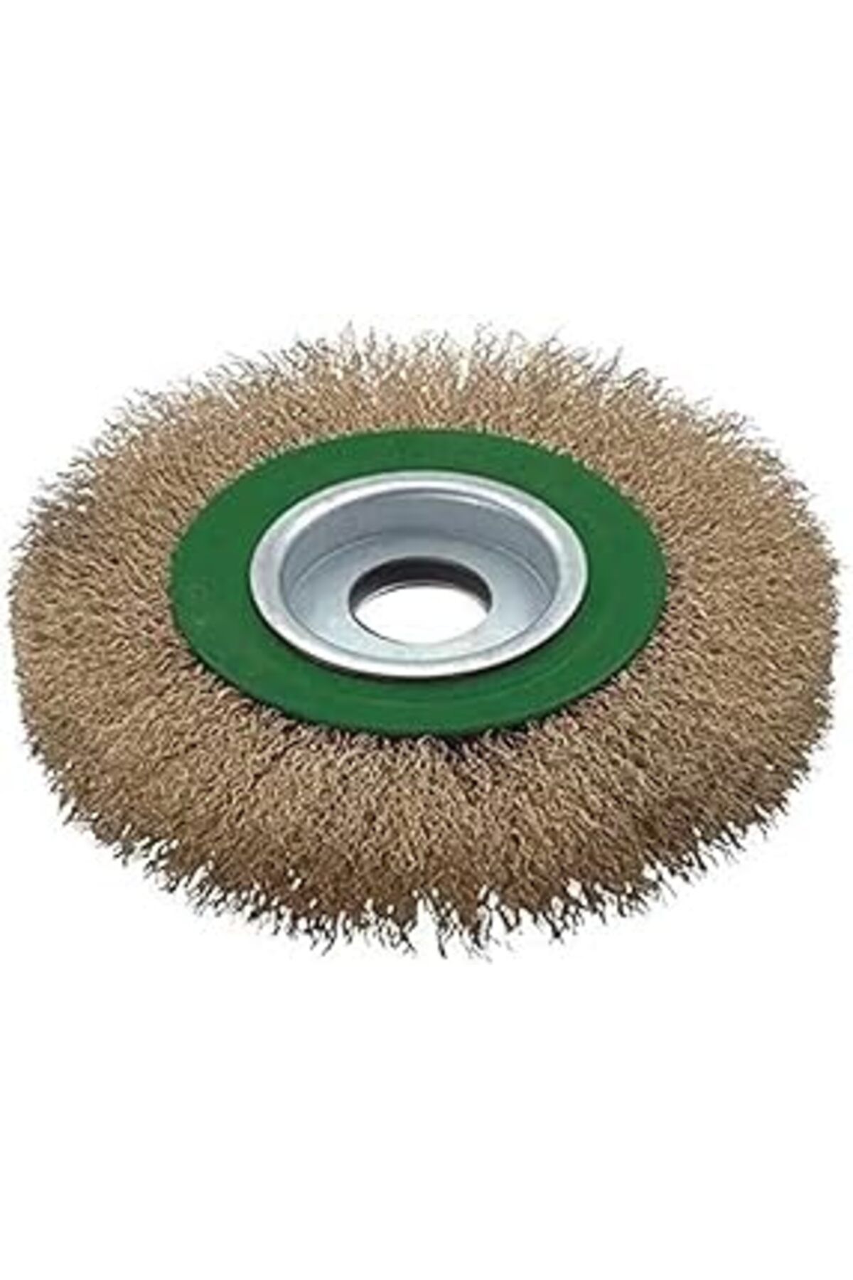 Mu Art Troy T 27704/125 Saçaklı Daire Fırça, Yeşil/Gri/Prinç, 125 Mm
