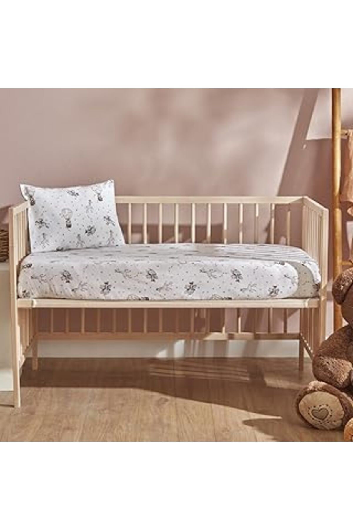 Karachil Karaca Home Bebek Safari Yastık Çarşaf Set, Çok Renkli