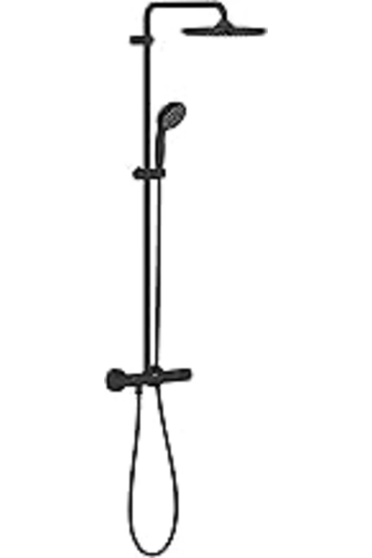 Pazarcan Vitalio 250 Termostatik Bataryalı Sistemi |250Mm Duşu/100Mm Akışlı El Duşu/1750Mm Hortumu | Sıcaklı