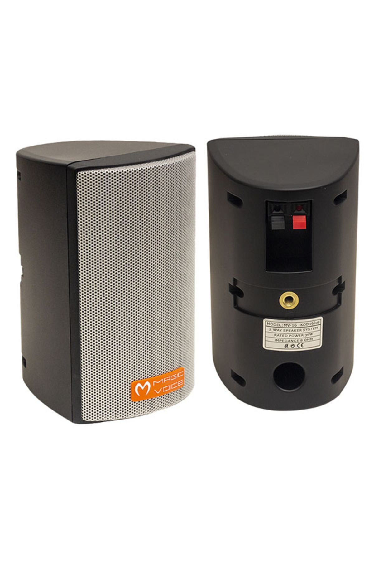 robotrend Mv-16 7.5 Cm 30 Watt 2Li Takim Siyah Trafosuz Sütun Hoparlör
