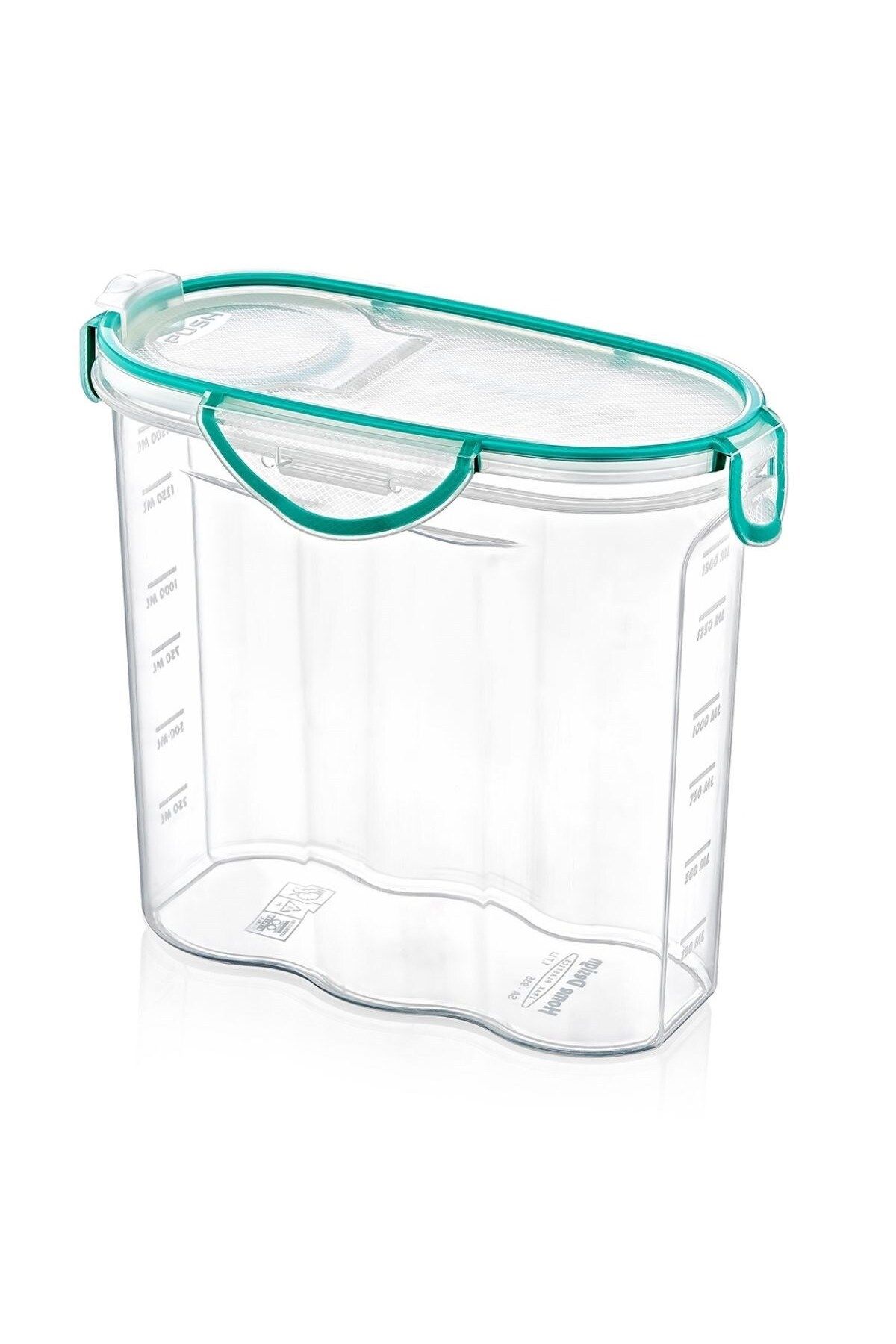 Shop58 Kilitli Kapaklı Contalı Hava,Su Sıvı Geçirmez 1,7 Litre Erzak Saklama Kabı-SA585 (4172)