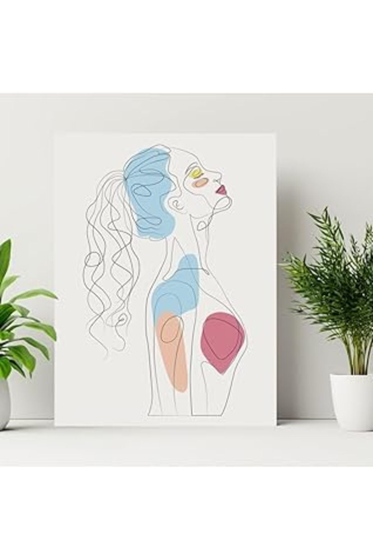 Roses Store Hediyesepeti Line Art Modern Tasarımlı 30X40 Kanvas Tablo - Dekoratif Duvar Tablosu