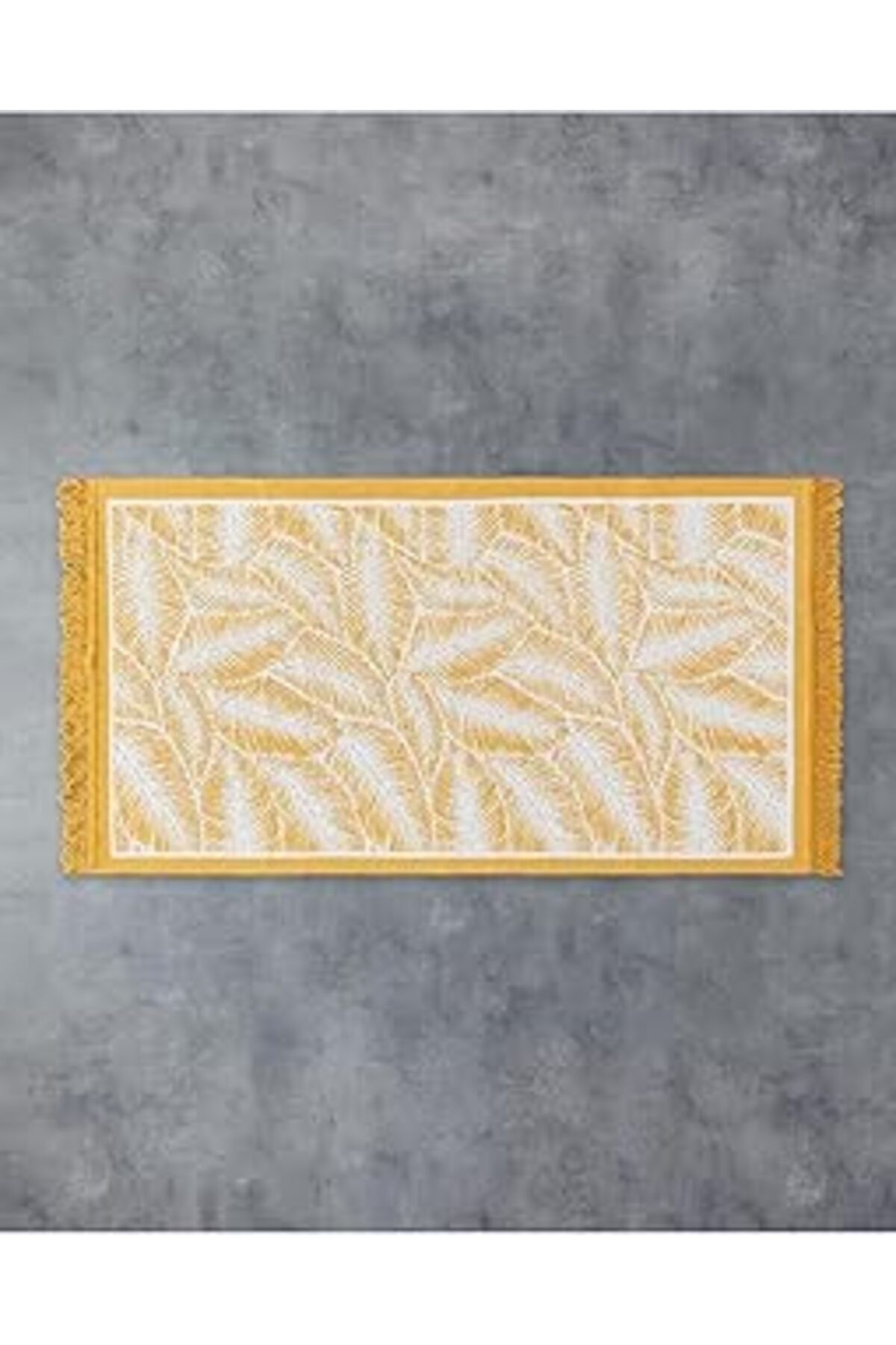 Pazarcan English Home Leaves Dokuma Kilim Hardal