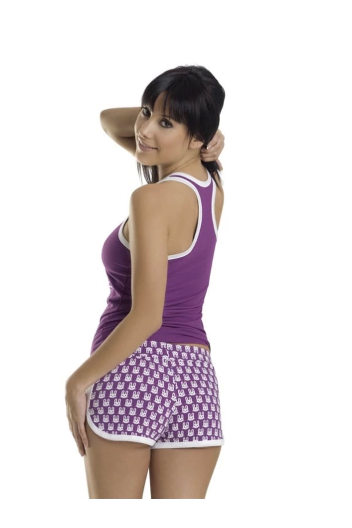 kapsulavm Berrak Kadın Kedili Pijama Takımı