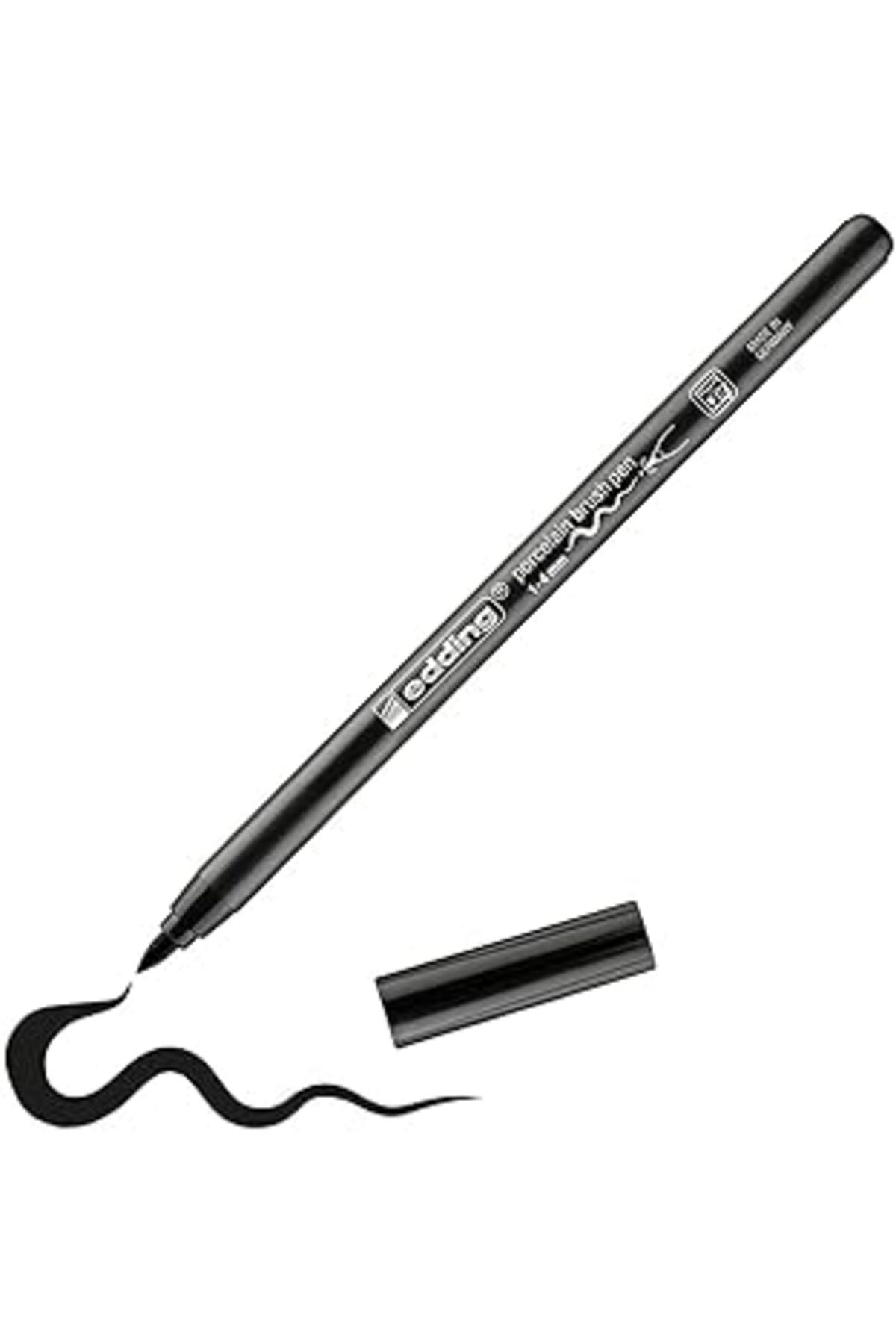 Pazarcan Edding 4200 Fırça Uçlu Porselen Kalemi - Siyah - 1 Kalem - Fırça Ucu 1-4 Mm