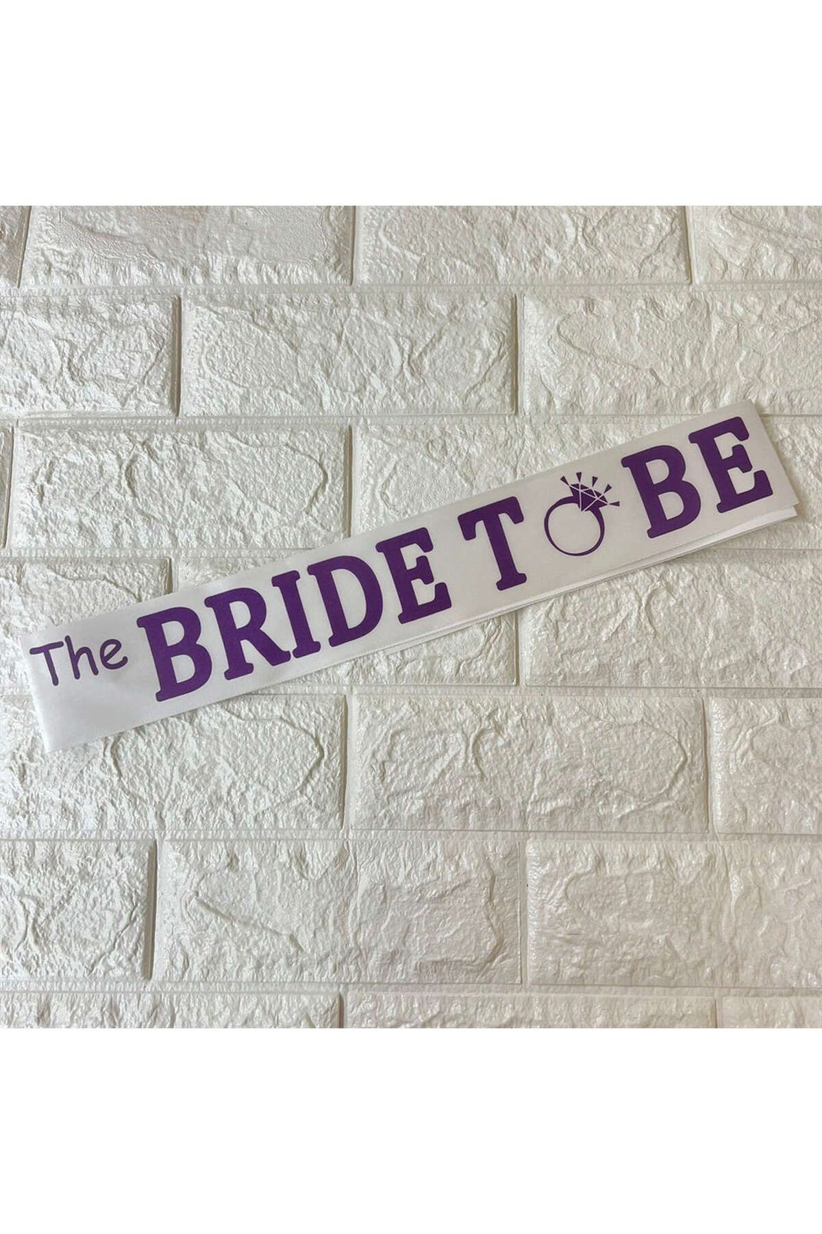 ZERO LAND - Bride To Be Yazılı Kuşak Mor-Beyaz DPMAH