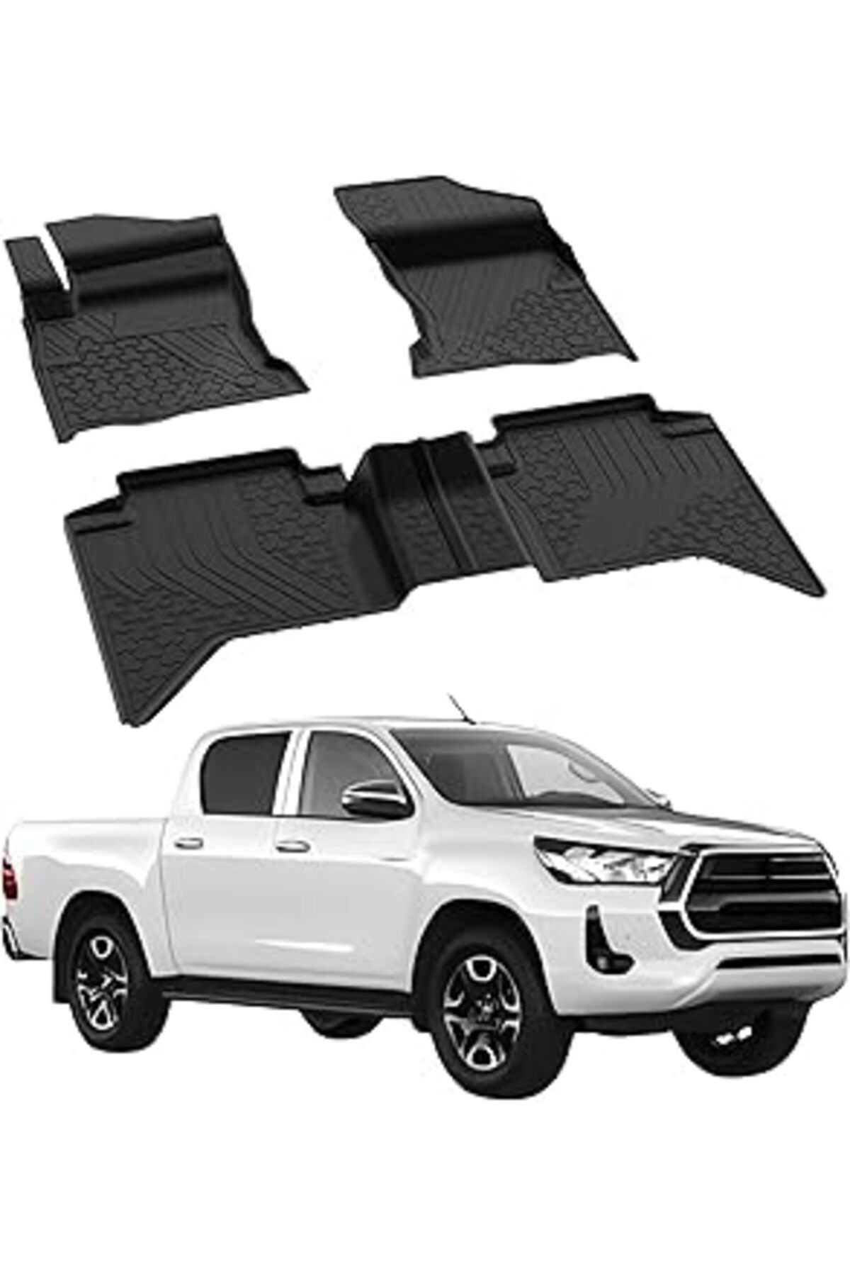 NETWORK ART Sahler Toyota Hilux Ile Uyumlu (2015+) Araca Özel 4.5D Havuzlu Lux Oto Paspas