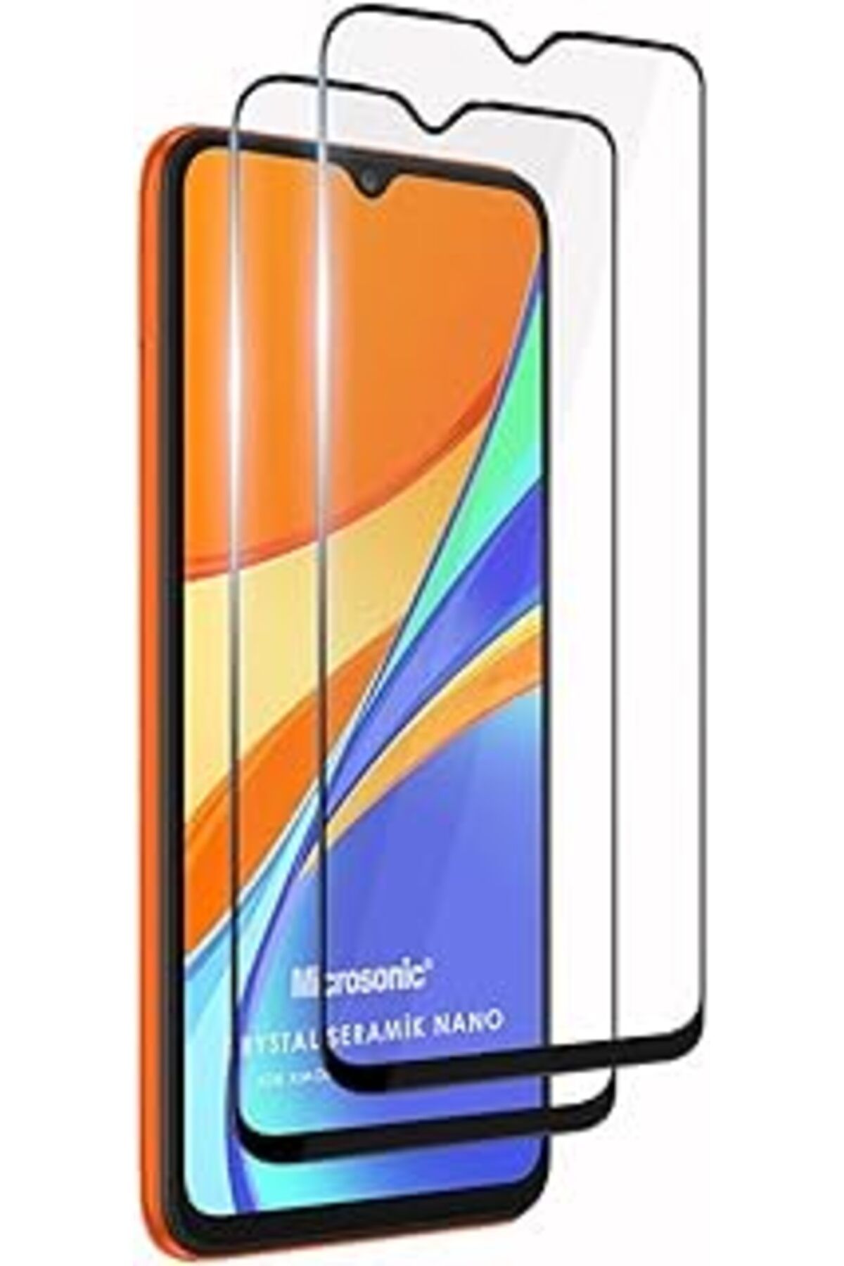 jupiter global bazaar Microsonic Xiaomi Redmi 10A Crystal Seramik Nano Ekran Koruyucu Siyah (2 Adet)