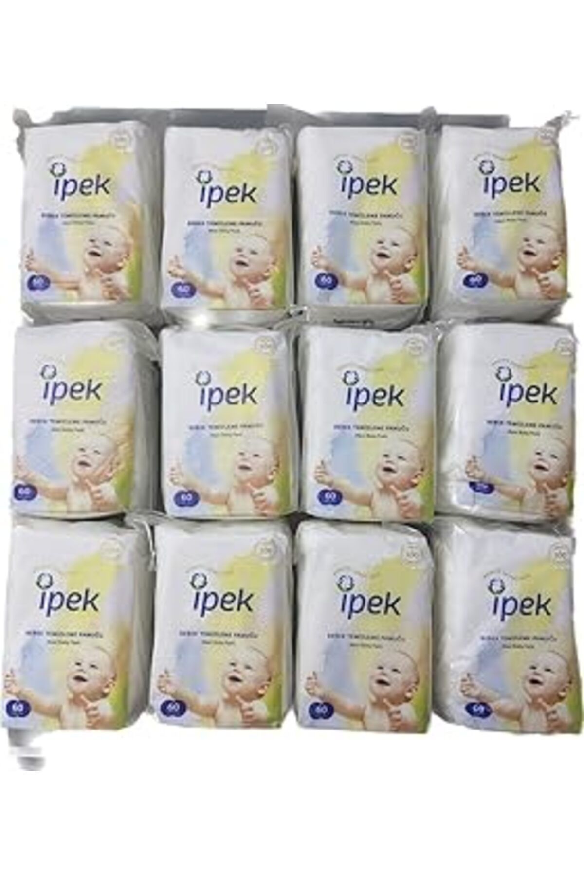 Mu Art Ahşap İpek Bebek Temizleme Pamuğu 720 Adet (12Pk*60)