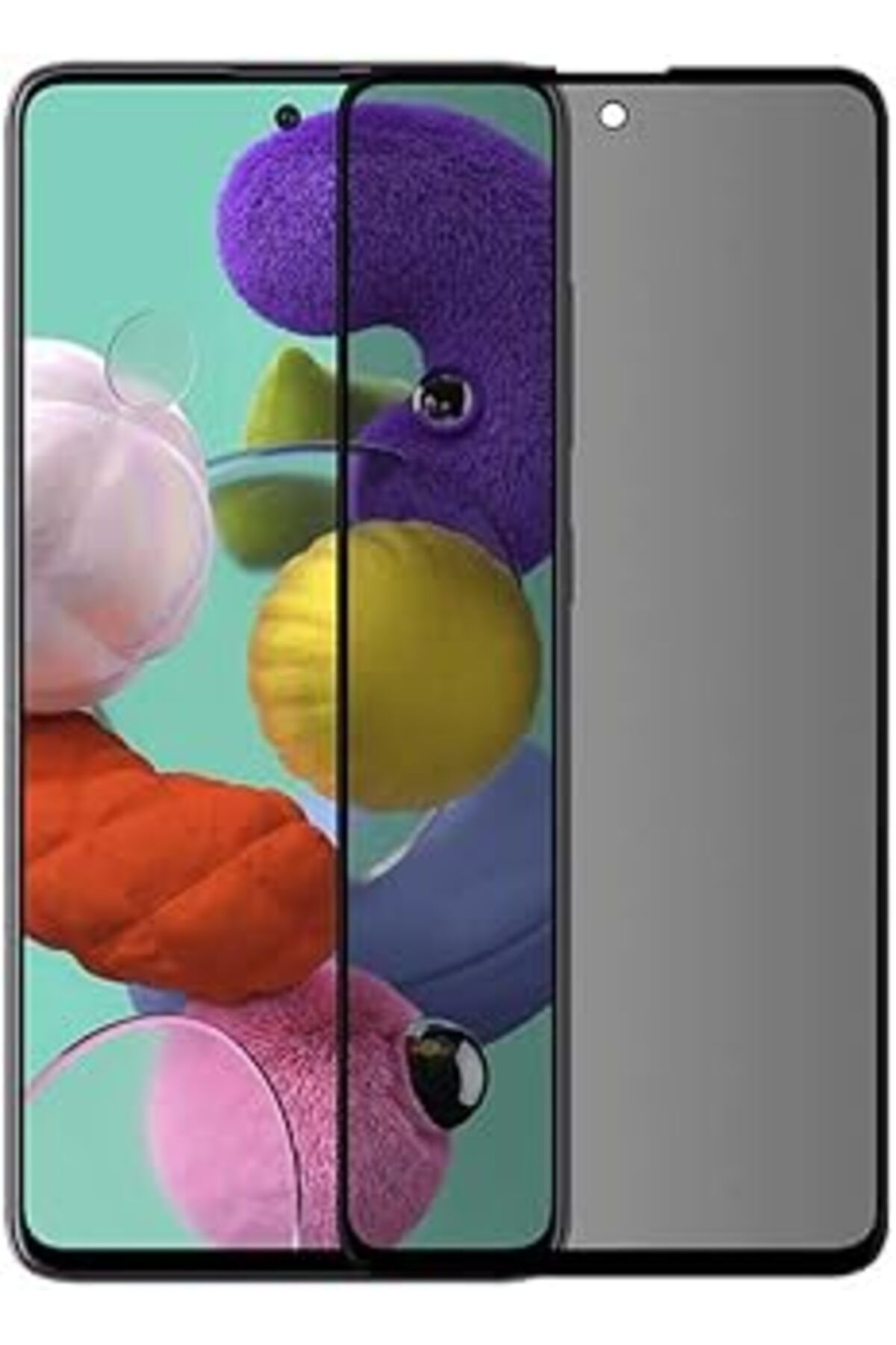 Pazarcan Ehr. Samsung Galaxy S20 Fe Uyumlu Gizlilik Filtreli 5D Hayalet Ekran Koruyucu Cam (Siyah)