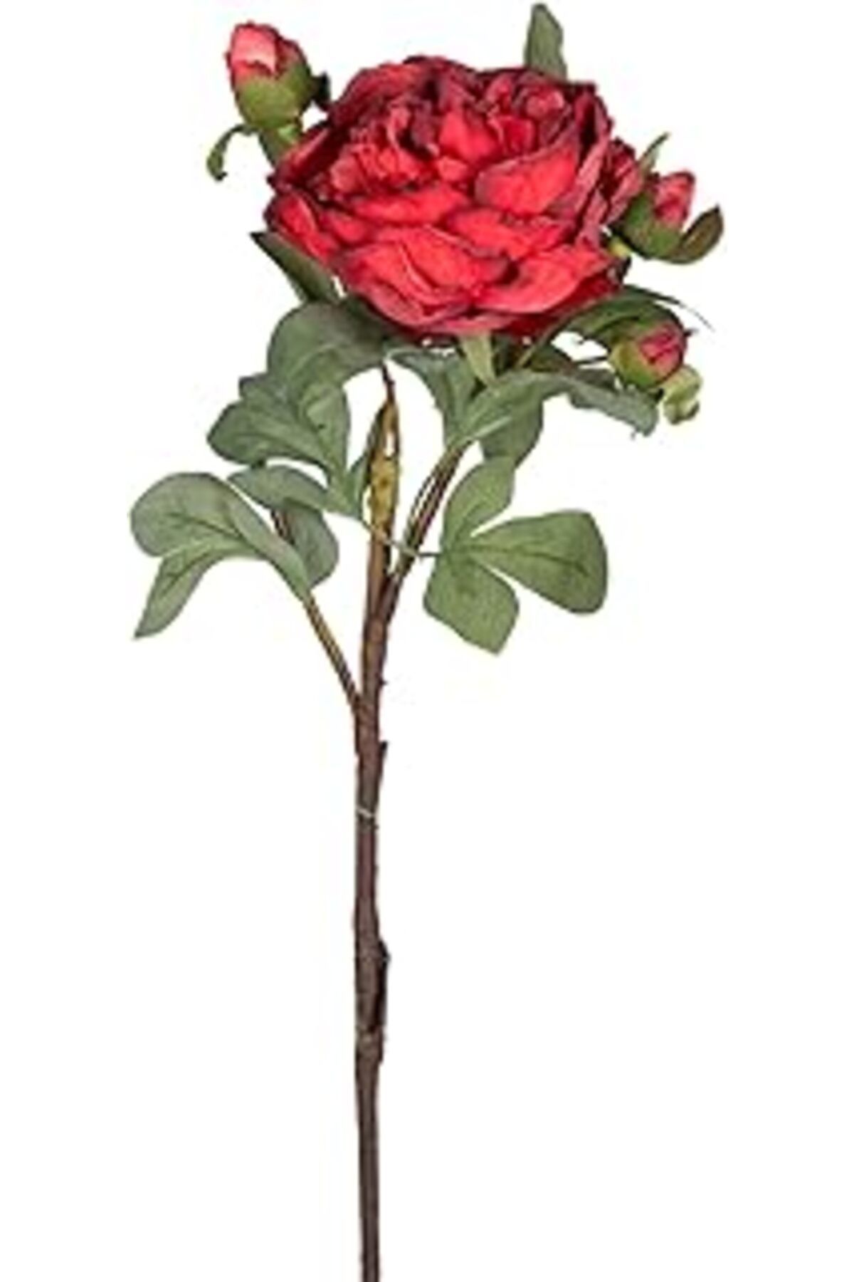 Pazarcan Herdekora Yapay Çiçek Gül Dalı Kırmızı 58 Cm.
