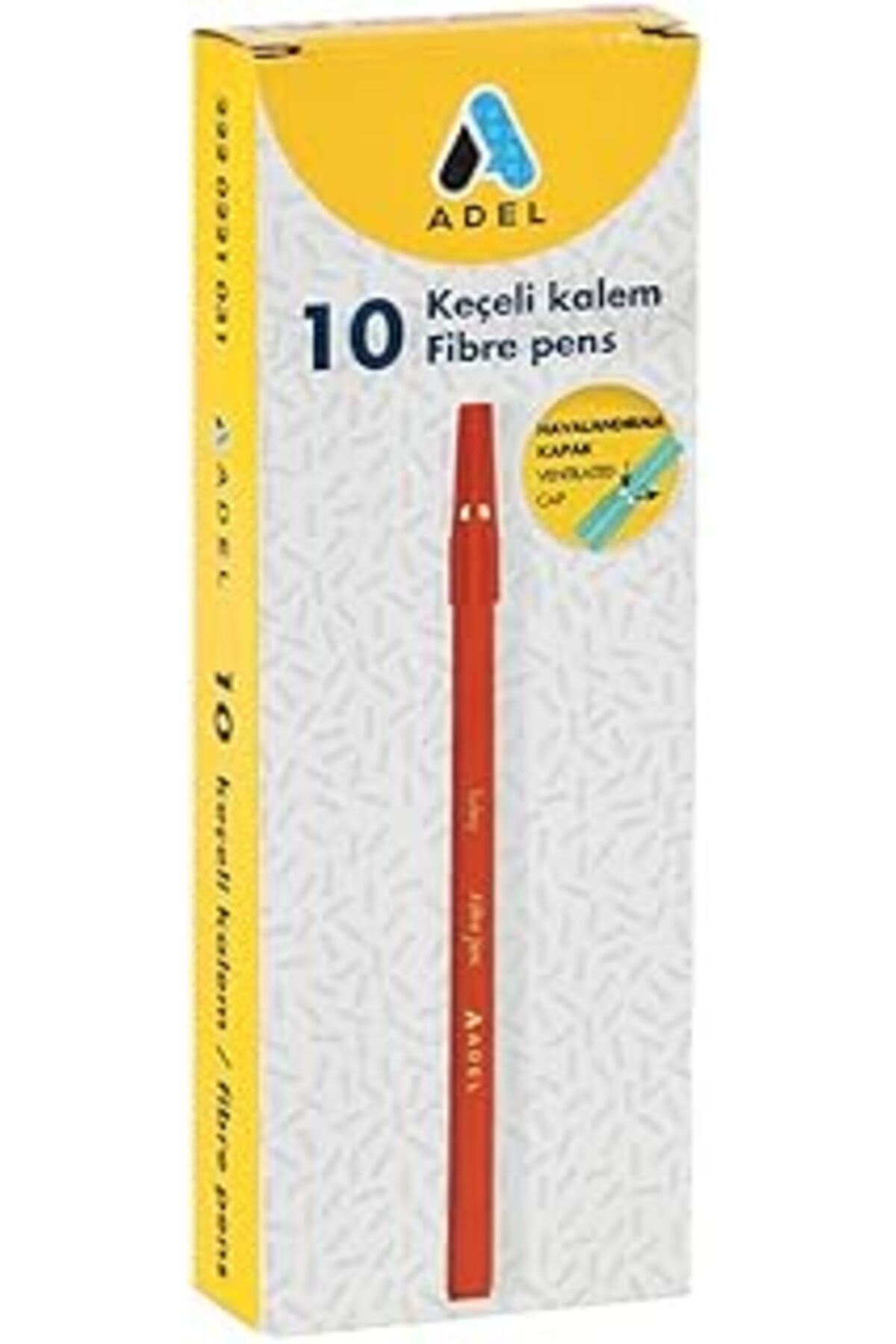 Pazarcan Adel Keçeli Kalem, Kırmızı, 10'Lu, Yl