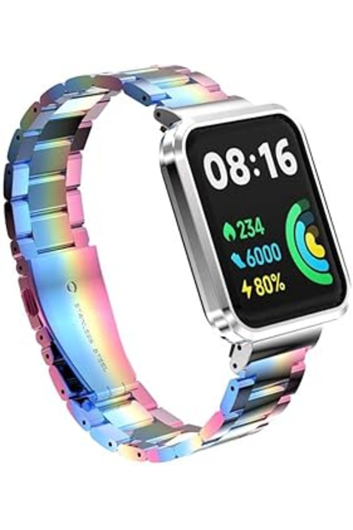 karadağsb Zore Xiaomi İle Uyumlu Redmi Watch 2 Lite Krd-60 Metal Kordon Colorful