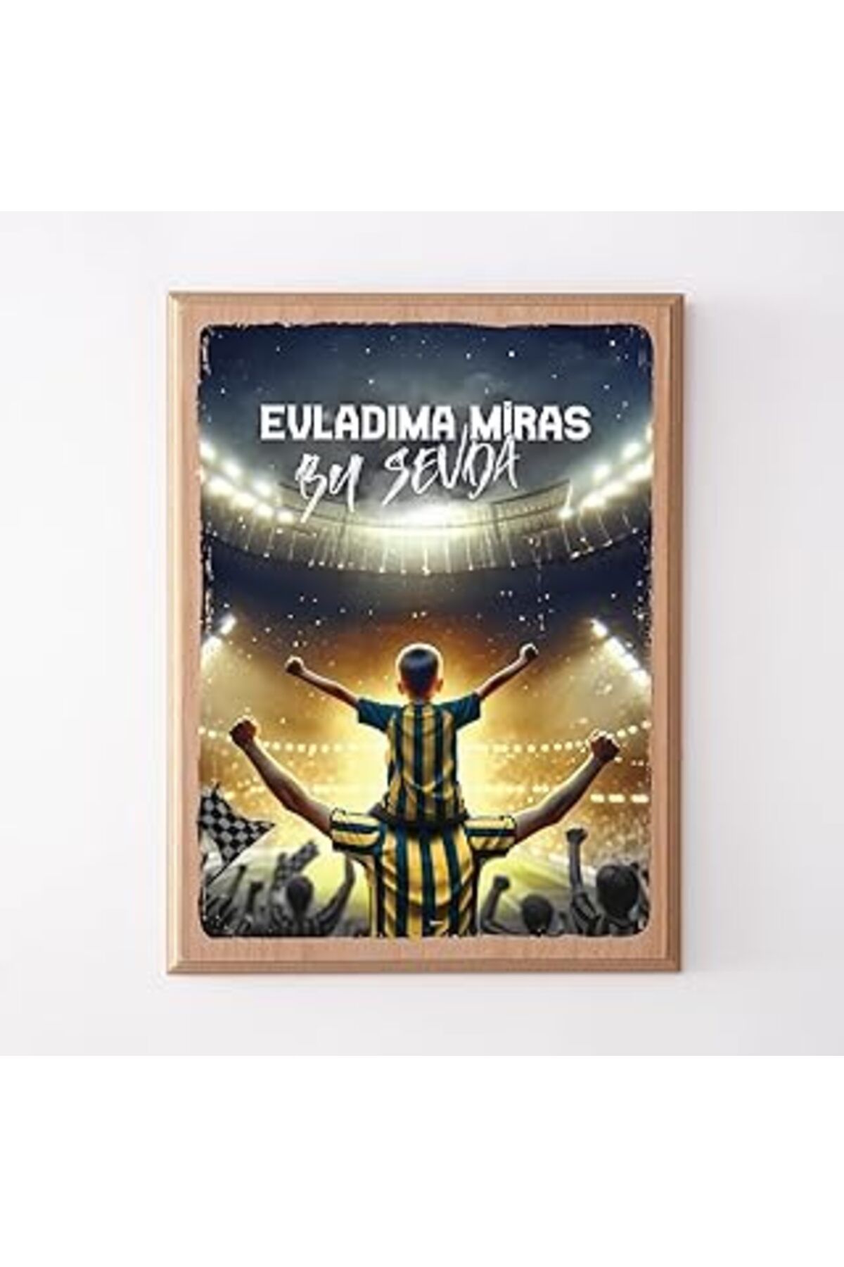 karadağsb Sarı Lacivert Taraftarlara Özel Ahşap Tablo 22X30 Cm