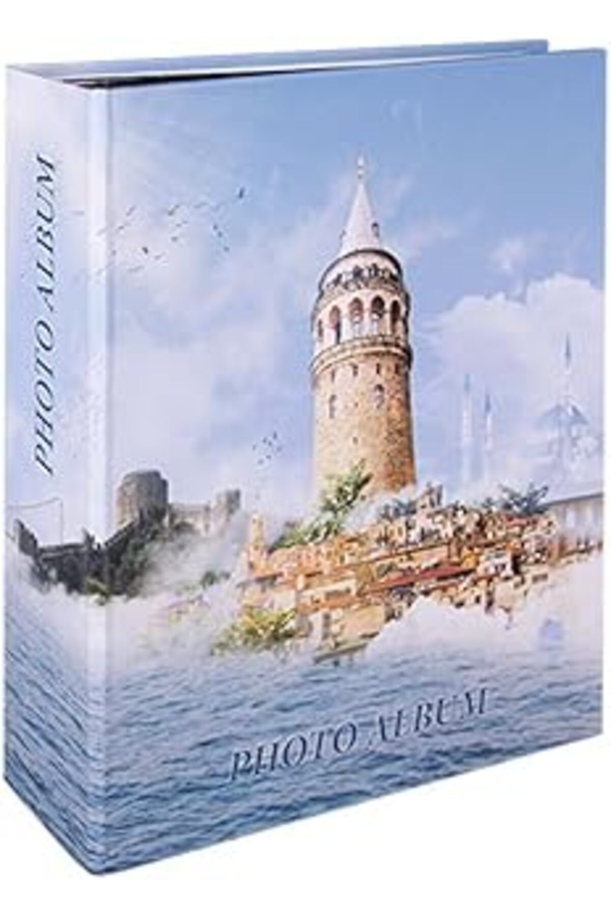 NZM TİCARET Rabsev Rs306 Fotoğraf Albümü 10X15Cm 200 Fotoğraf Kapasiteli İstanbul Desenli Lüks Albüm