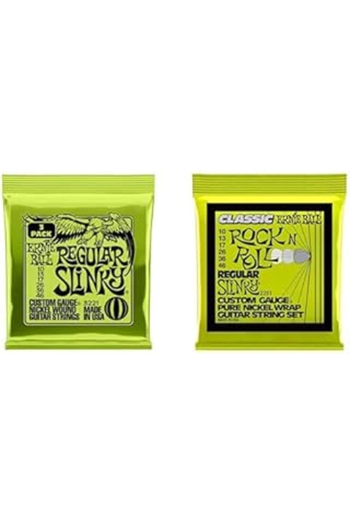 NZM TİCARET Ernie Ball Regular Slinky 3-Pack Ve Rock N Roll Regular