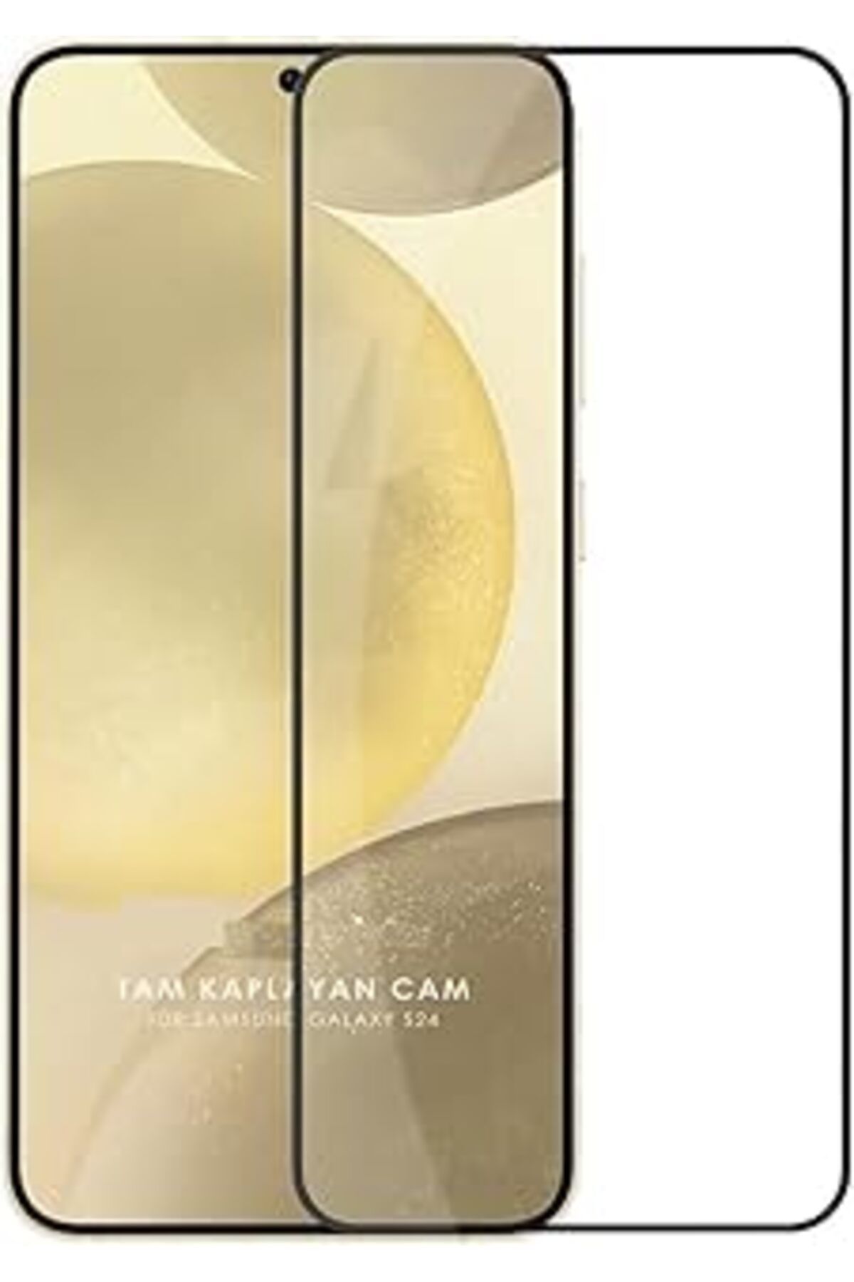 Pazarcan Power Es Samsung Galaxy S24 Için Ekranı Tam Kaplayan Full Ekran Koruyucu Cam, Full Tam Koruma Kırıl