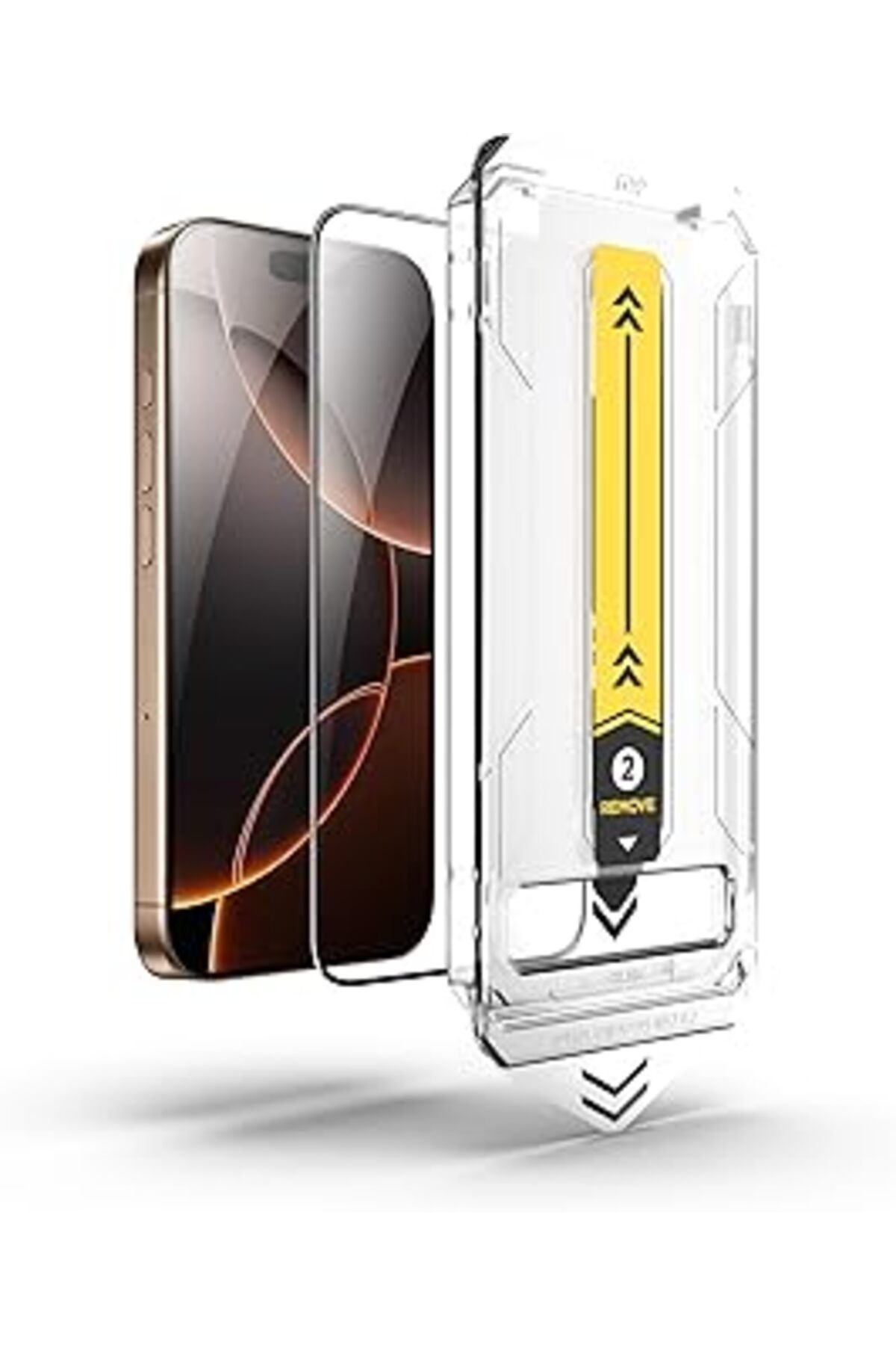 Pazarcan Klasse Iphone 15/16 Uyumlu Tam Kaplayan Tozsuz Uygulama 9H Ekran Koruyucu Kırılmaz Temperli Cam