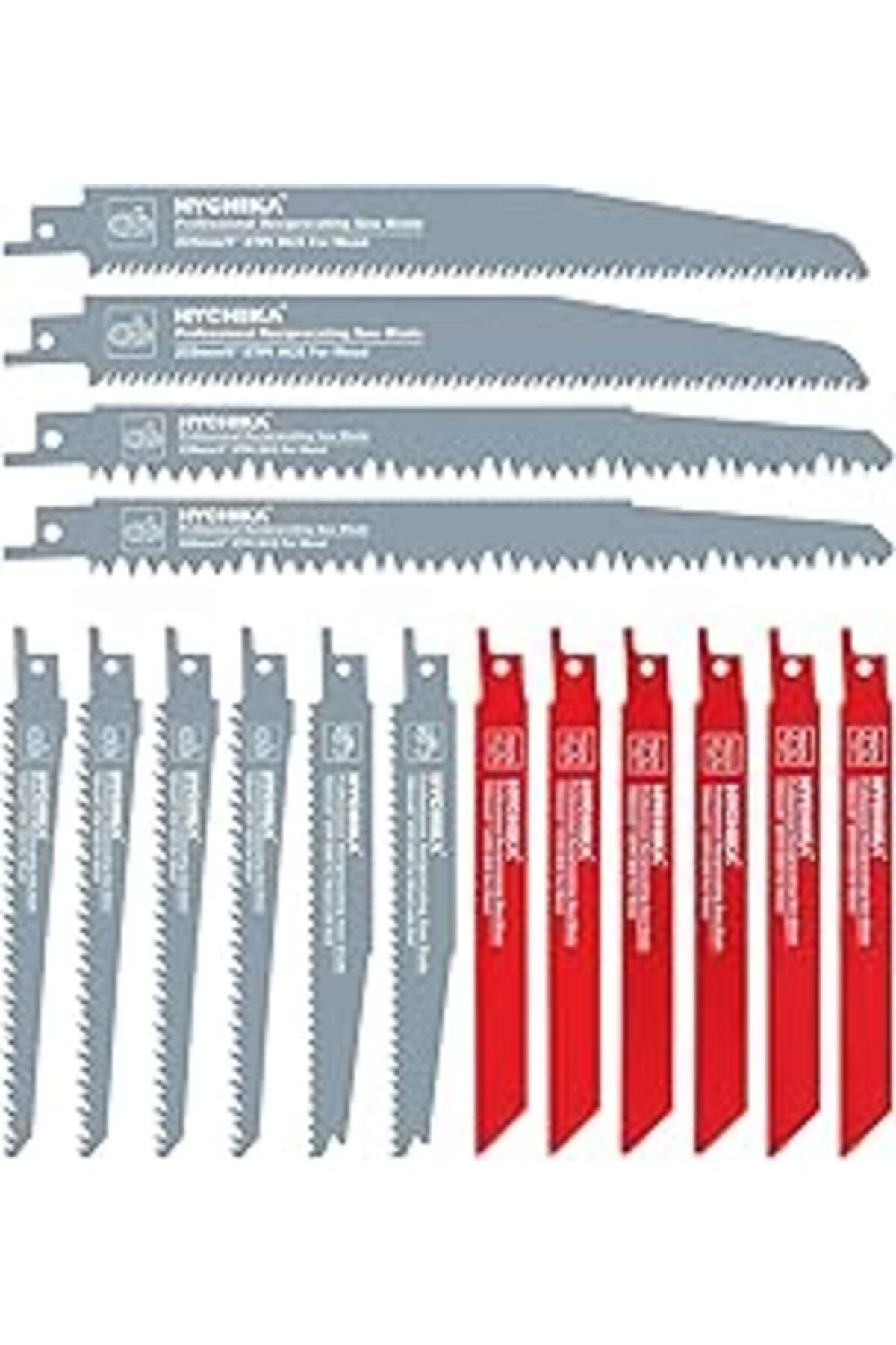 robotrend Hychika Better Tools For Better Life Saber Testere Bıçakları, 16 Adet Testere Bıçağı Metal, Ahşap V