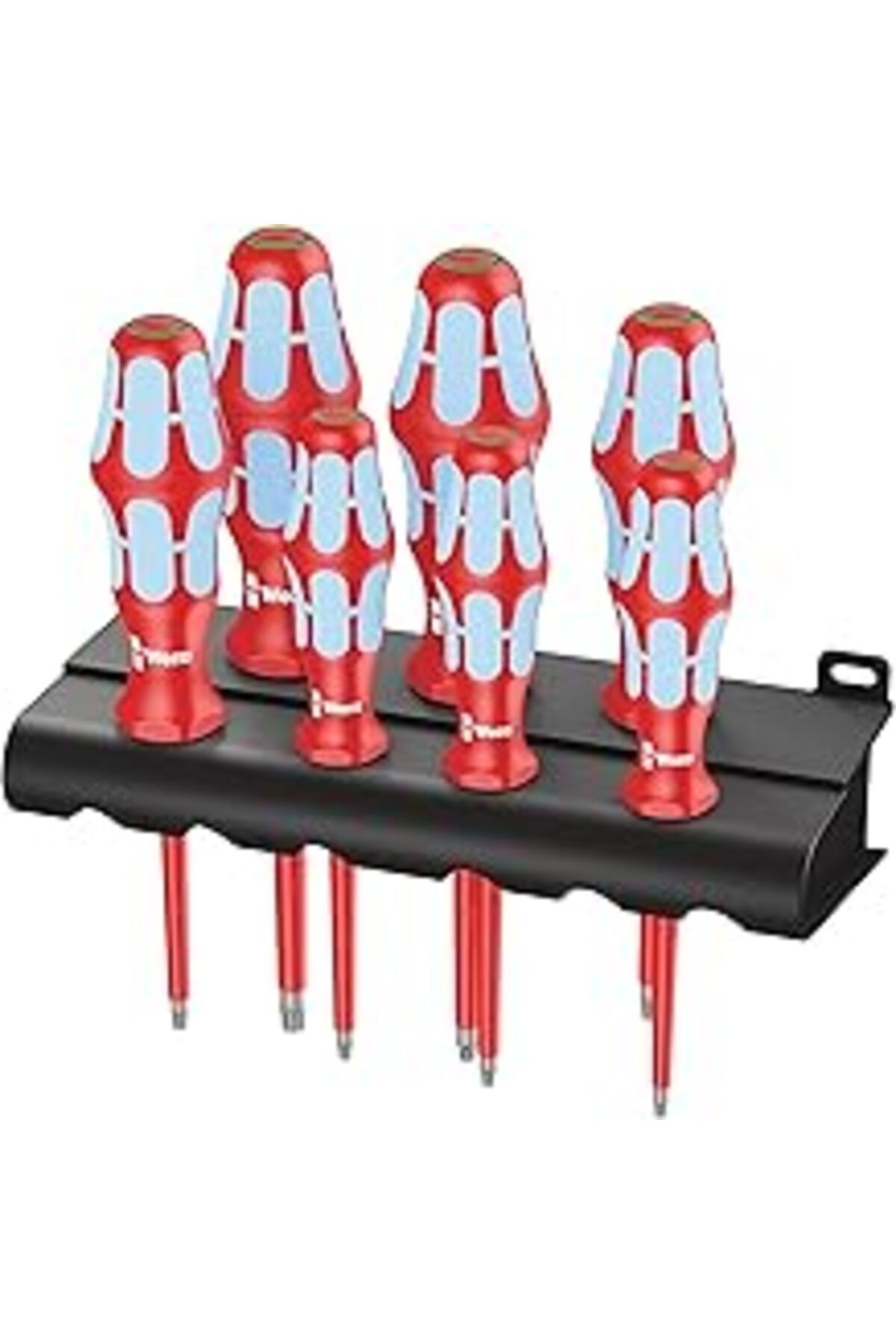 NETWORK ART Wera 3167 I/7 Vde Yalıtımlı Torx Tornavida Seti, Paslanmaz Çelik + Raf, 7 Parça