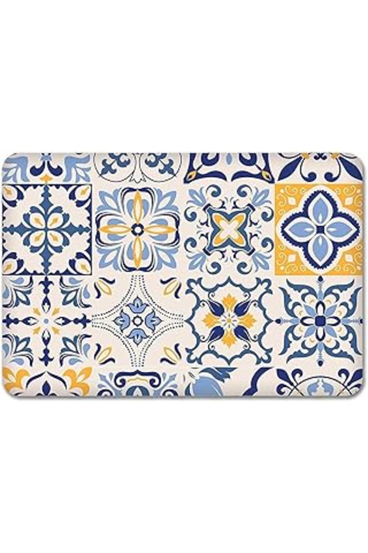 NZM TİCARET Decorita Mavi Çini Desen | Cam Kesme Tahtası (30Cm X 40Cm)