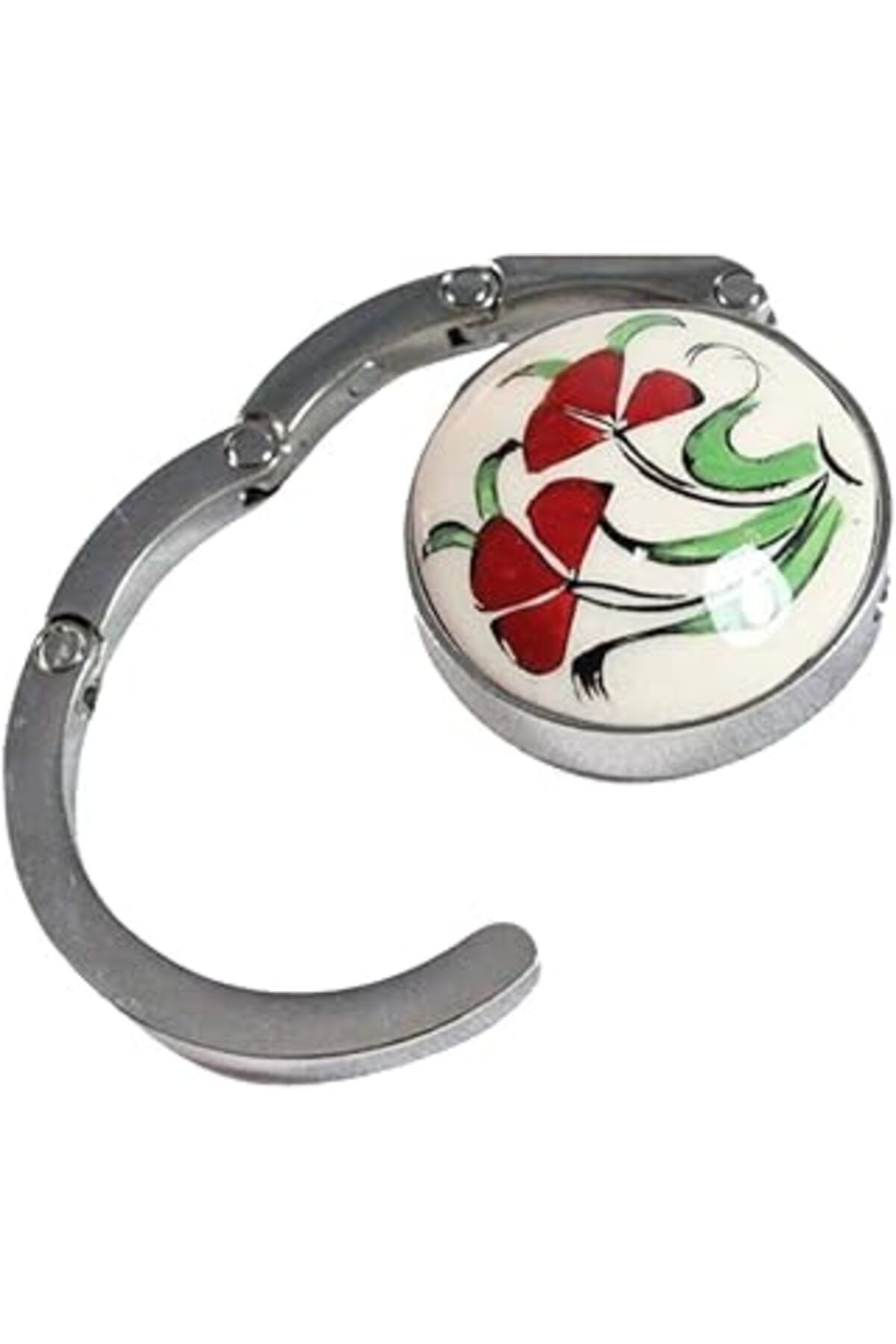 Mu Art Buffer® Dekoratif Desenli Masa Kenarı Çanta Askı Aparatı Aleti Askılık