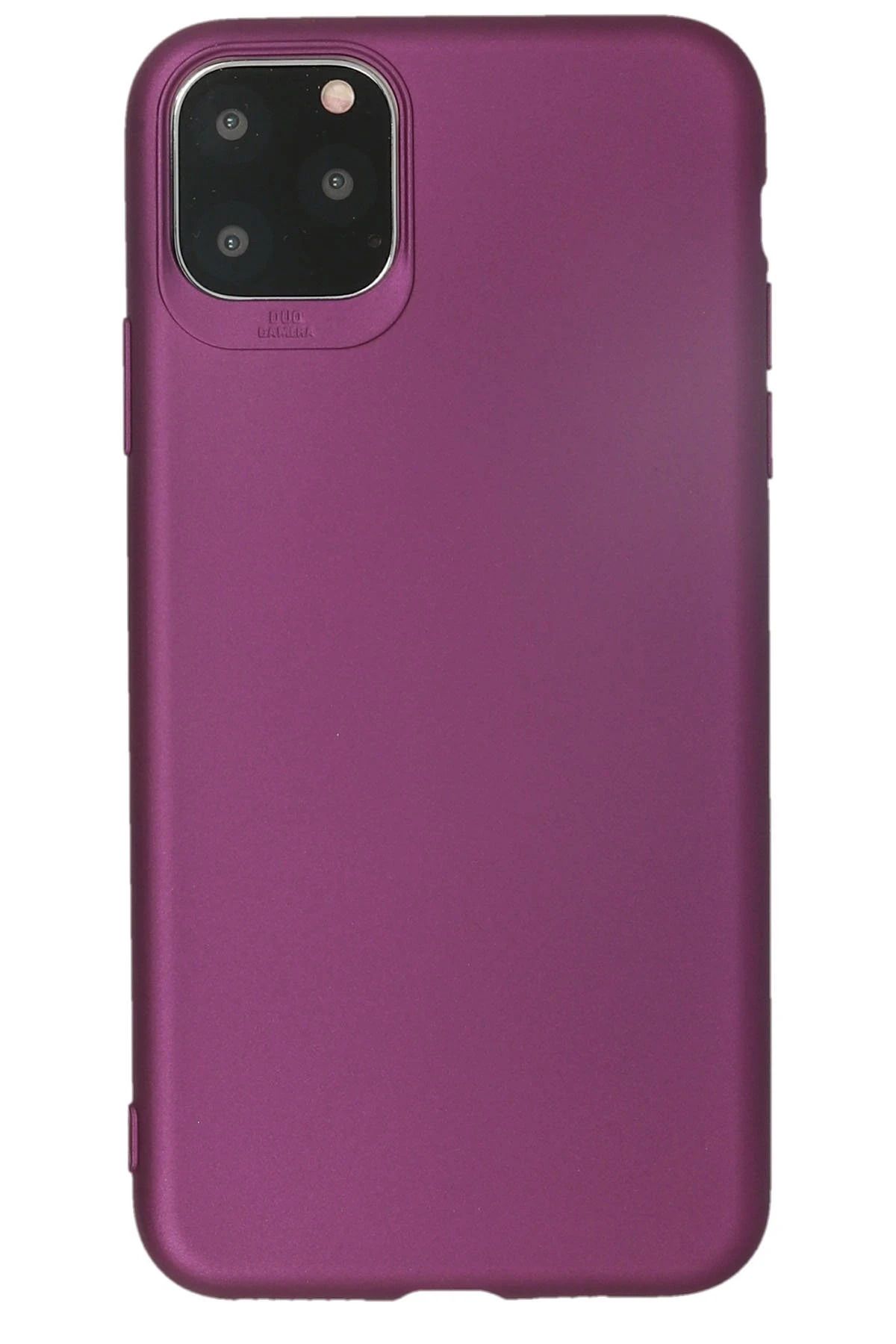 NewFace iPhone 11 Pro Max Kılıf First Silikon - Mürdüm SVLRS
