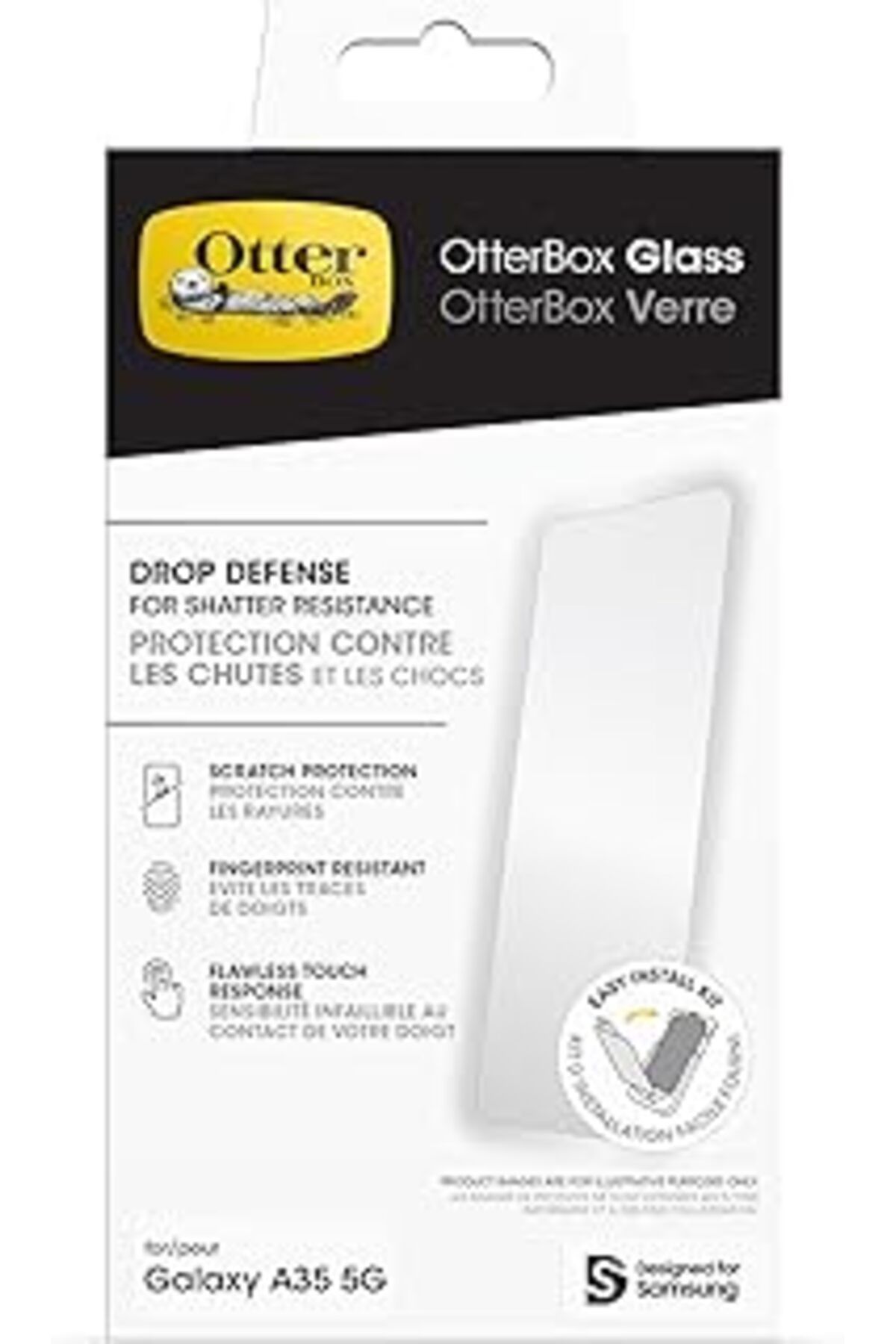 Pazarcan Otterbox Samsung Galaxy A35 5G Için Cam Ekran Koruyucu, Sertleştirilmiş Cam, Kırılmalara, Çiziklere