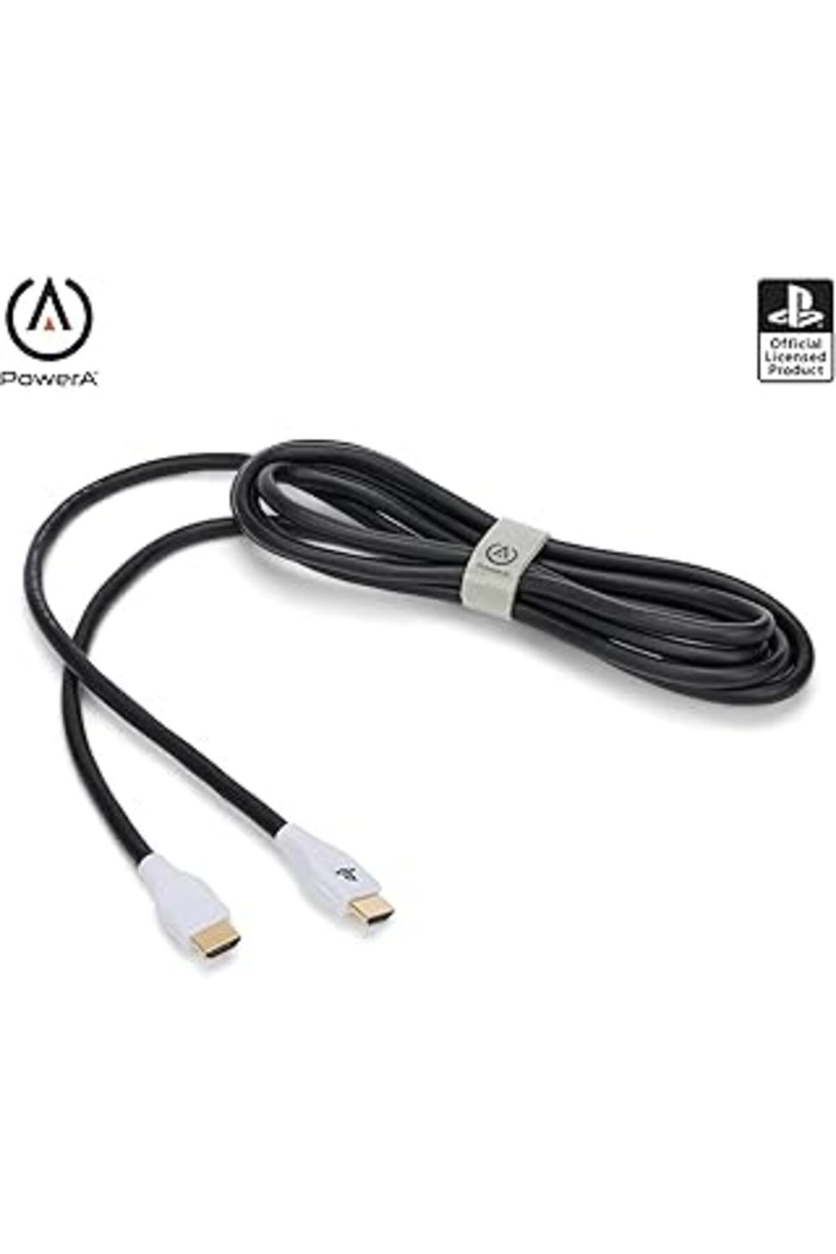Pazarcan Powera Playstation 5 Için Powera Ultra Yüksek Hızlı Hdmi Kablosu, Beyaz/Siyah