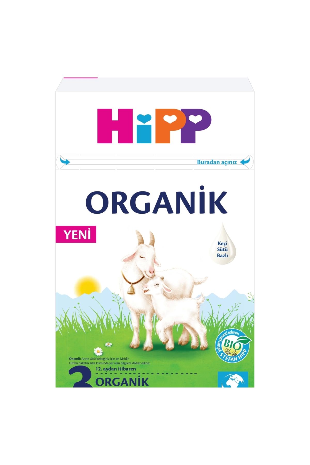 Hipp 3 Organik Keçisütü Bazlı Bebek Devam Sütü 400 gr