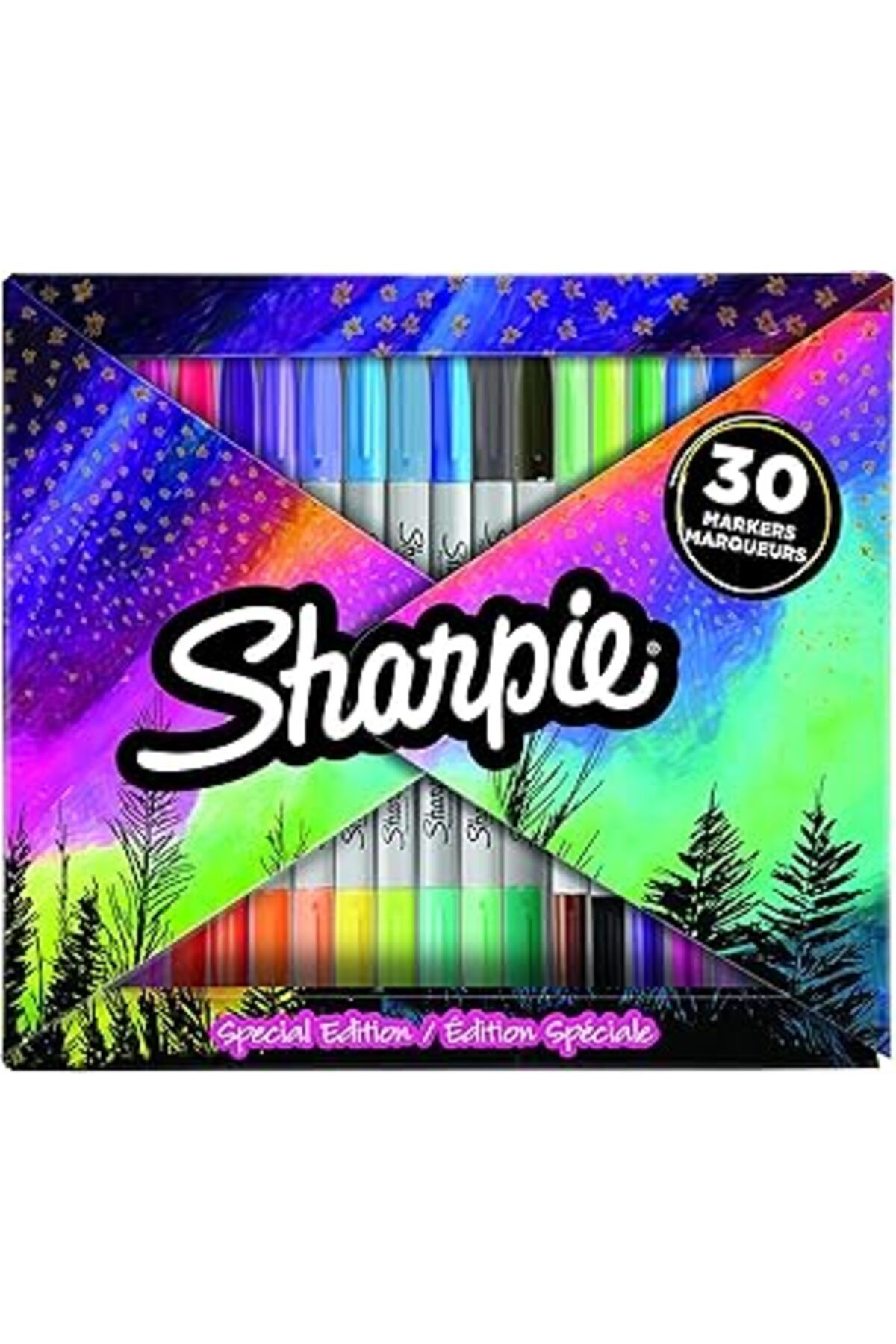 Pazarcan Sharpie Fine Permanent Markör 30'Lu Karışık Kutu, Zarf