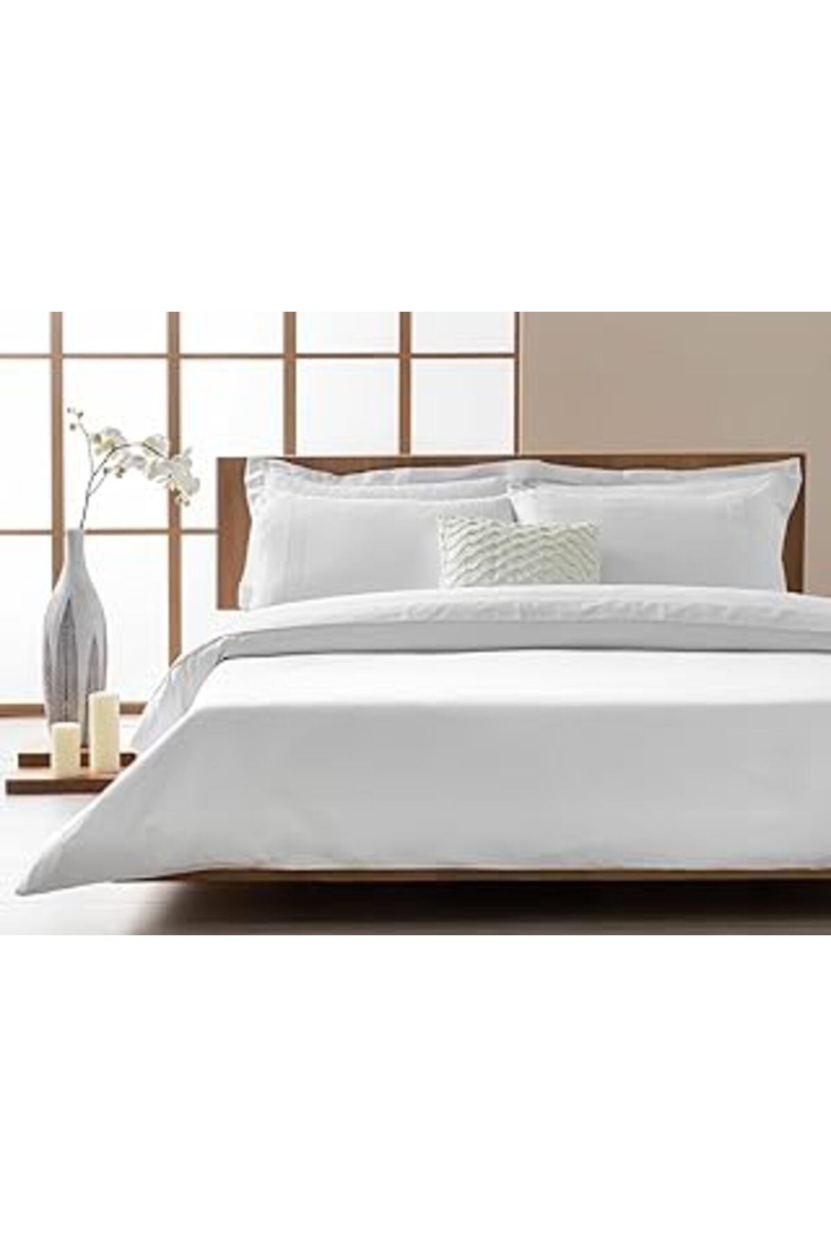 Pazarcan English Home Modello Pamuk Saten Nakışlı King Size Nevresim Takimi 240x260 Cm Beyaz