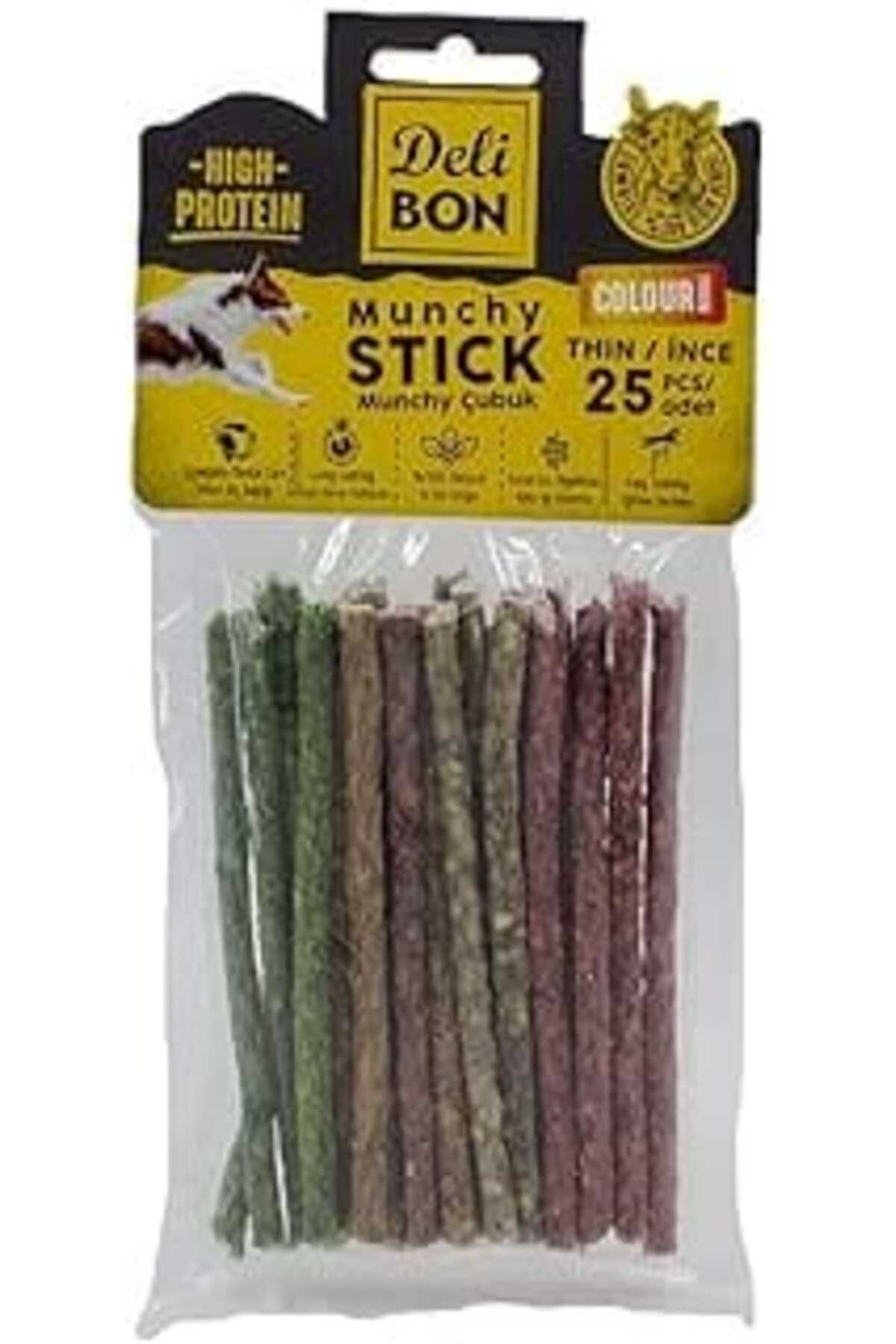 Mu Art Doggie Deriden Munchy Çubuk Karışık Renk, Thınx25Pcs, Çok Renkli