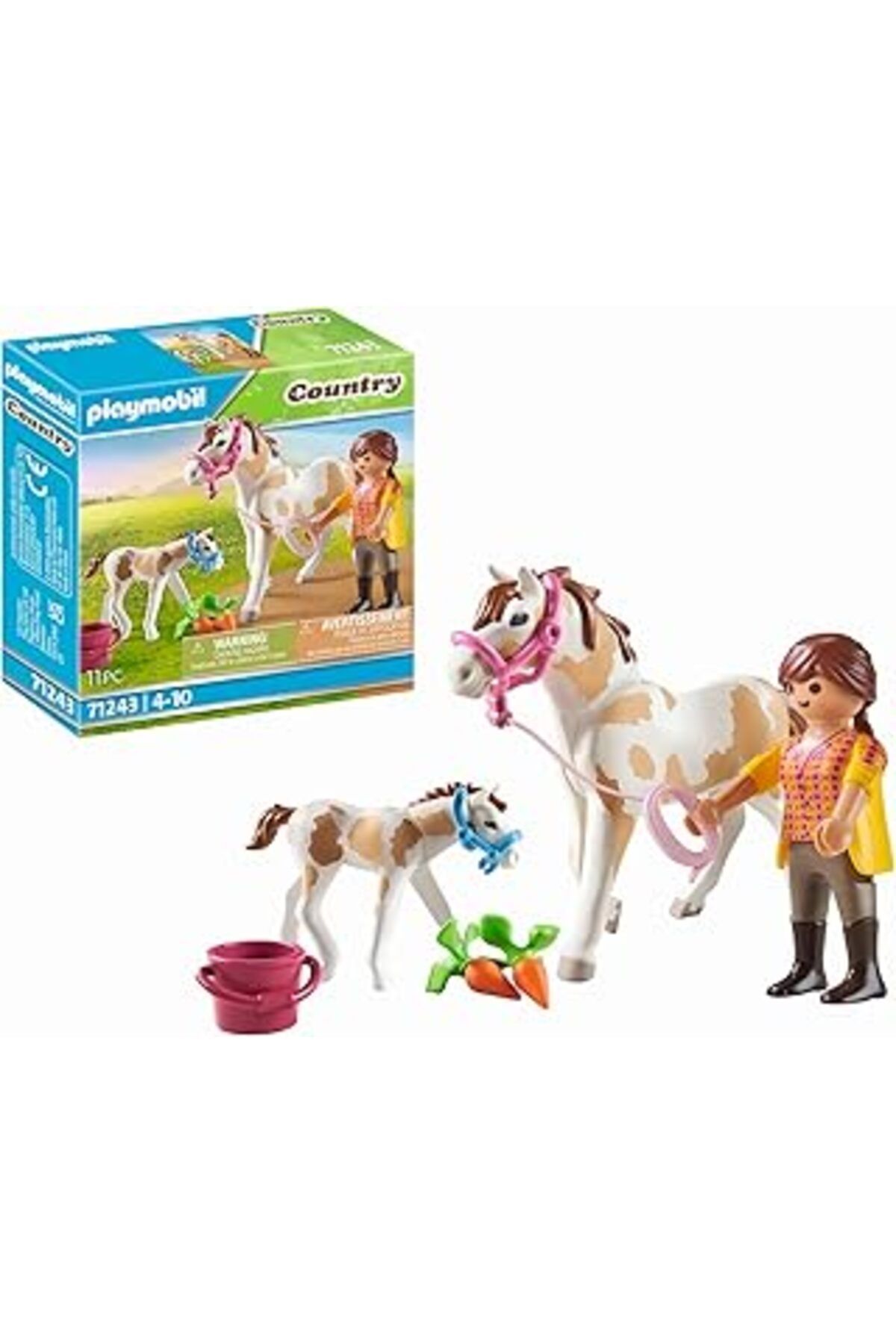 Pazarcan Playmobil 71243 Country Tay Ile At, Midilli Çiftliği, At Oyuncakları, Eğlenceli, Yaratıcı Rol Yapma