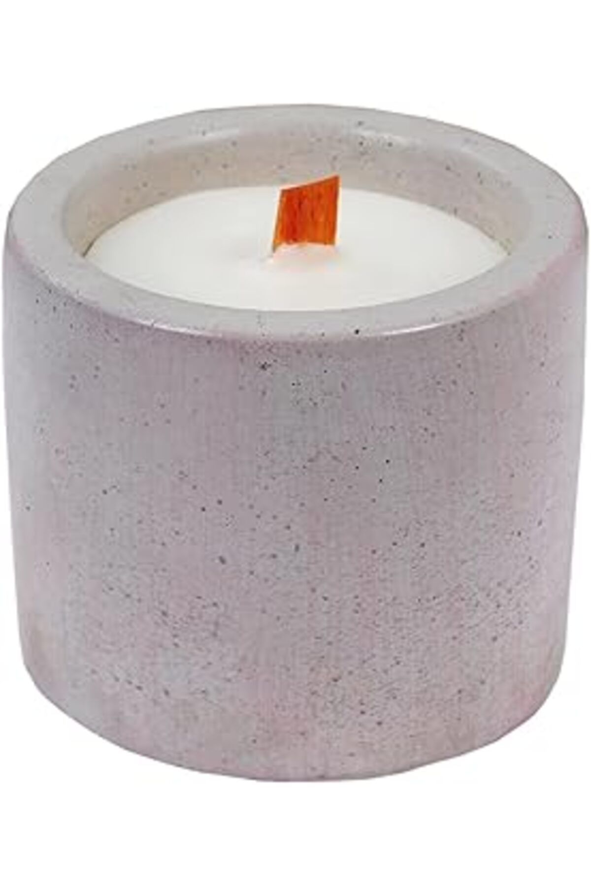 Mu Art Ahşap X-Perk Vanilya Kokulu Mum Beton Bardak Mum 80 Gr