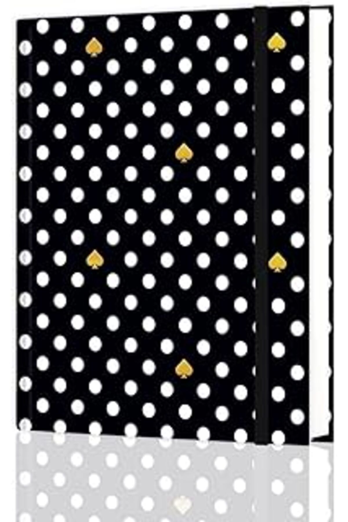 NZM TİCARET Victoria'S Journals 16,5X22,5 Cm Gizli Spiralli Noktalı Defter Tarihsiz Not Defteri - Polka Gold