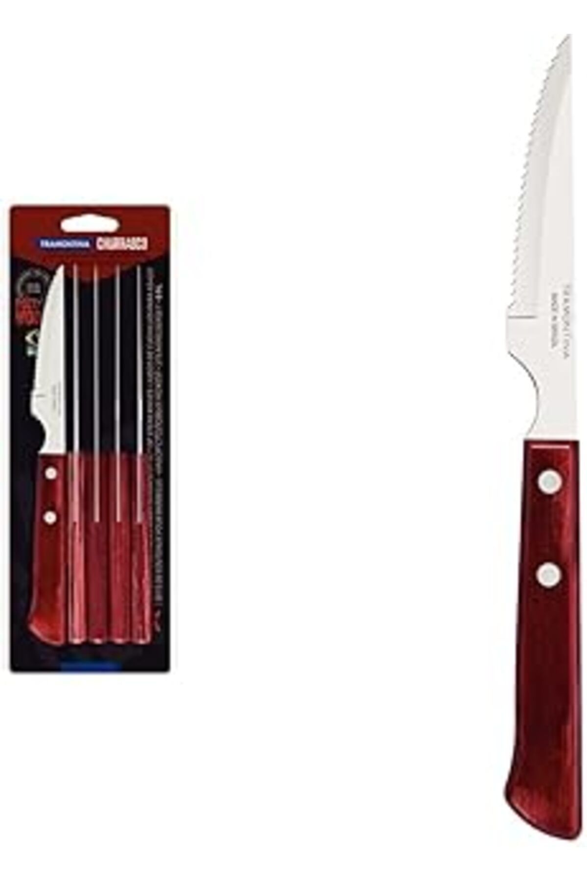 Mu Art Ahşap Tramontina Churrasco 21109/674 Biftek-Steak Bıçağı (6Lı Blister)