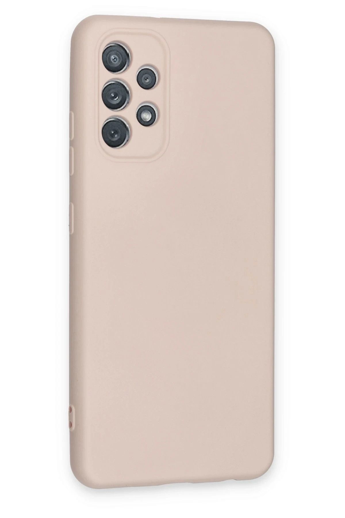 NewFace Galaxy A52 Uyumlu Kılıf Nano içi Kadife Silikon - Pudra SVLRS