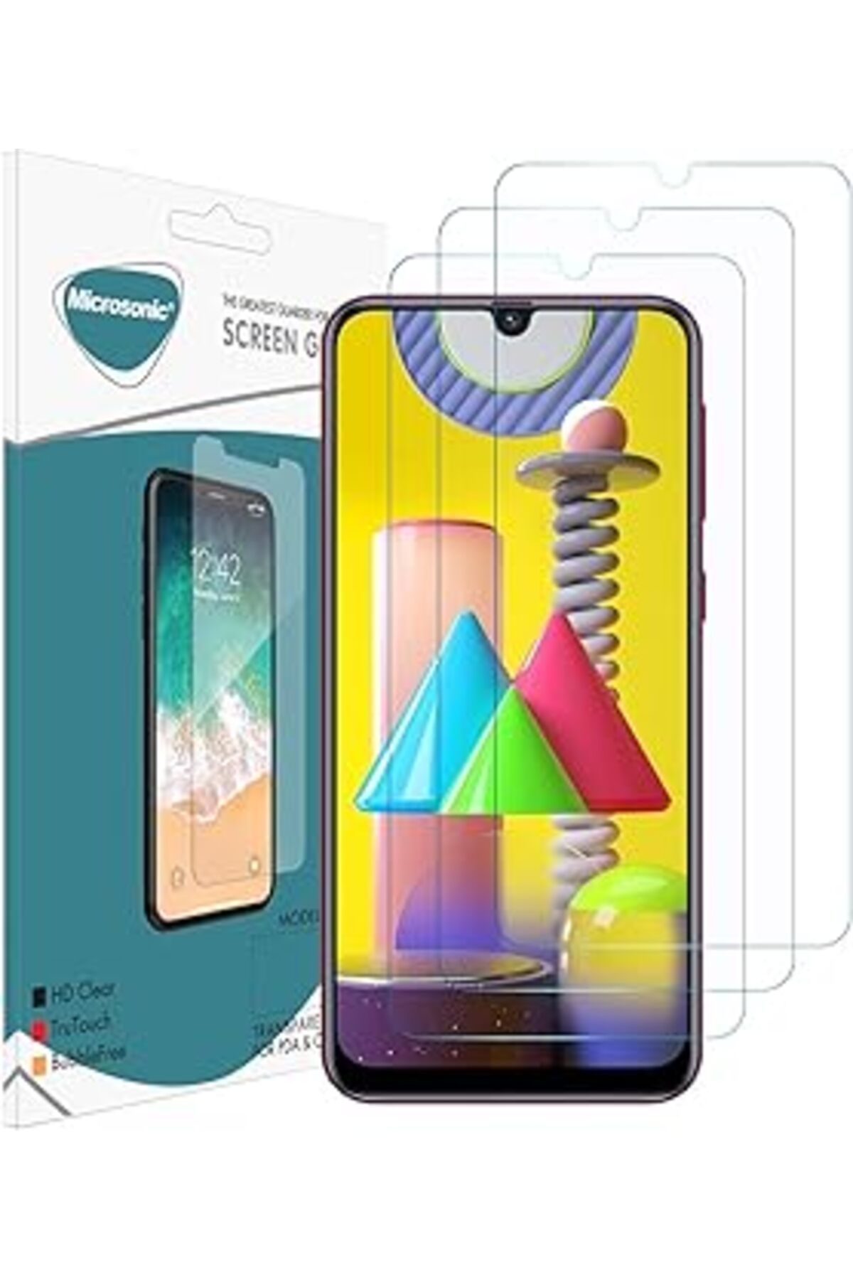 Karachil Microsonic Samsung Galaxy M31 Ekran Koruyucu Nano Cam (3'Lü Paket)