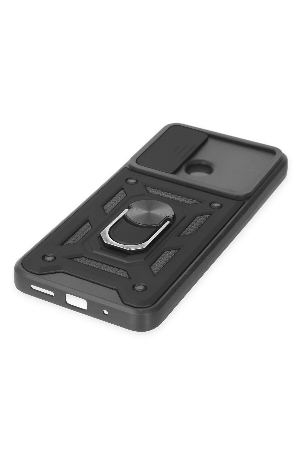 NewFace Xiaomi Redmi 10C Kılıf Pars Lens Yüzüklü Silikon - Siyah SVLRS