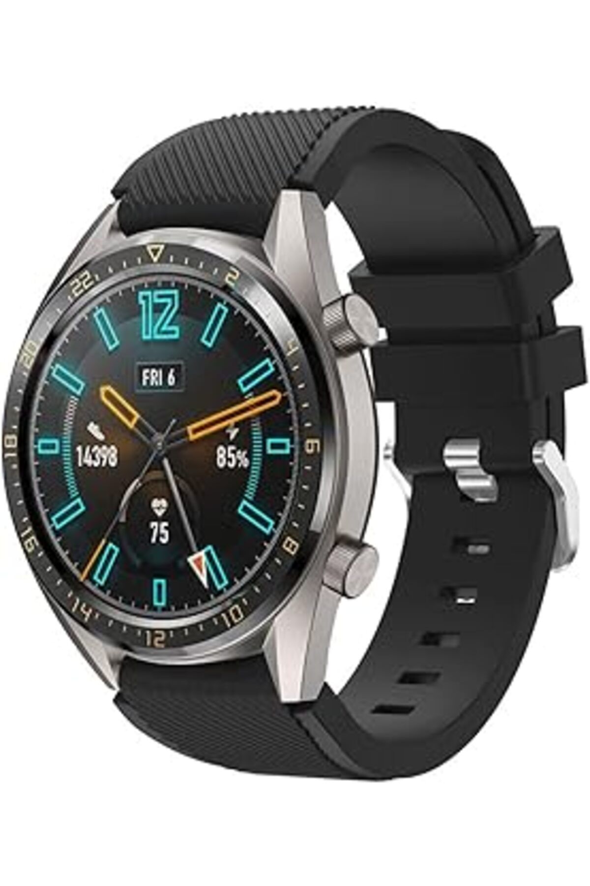 Roses Store Huawei Watch Gt3 Pro Ile Uyumlu 46 Mm Classic Frontier Kayış Kordon, Siyah