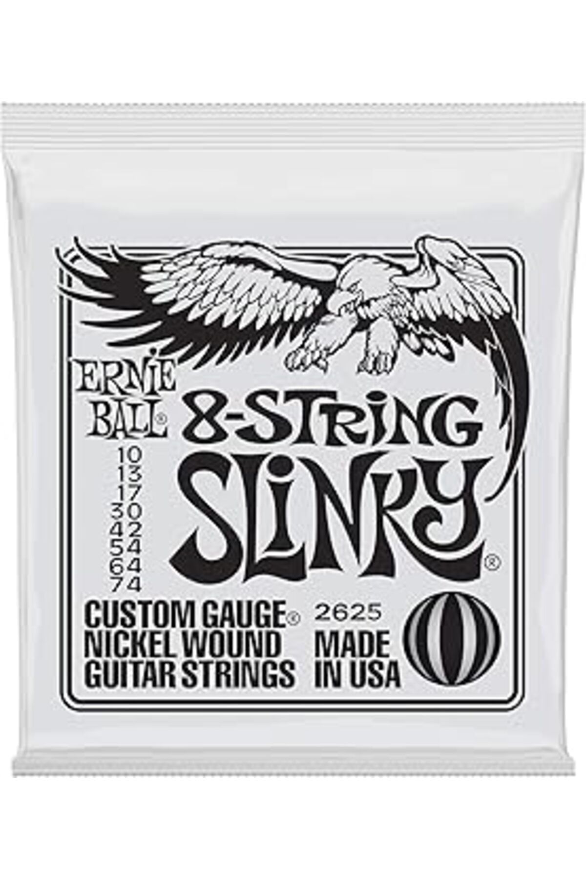 jupiter global bazaar Ernie Ball Slinky 8 Telli Nikel Yara Elektro Gitar Enstrüman Telleri, Ölçü 10-74