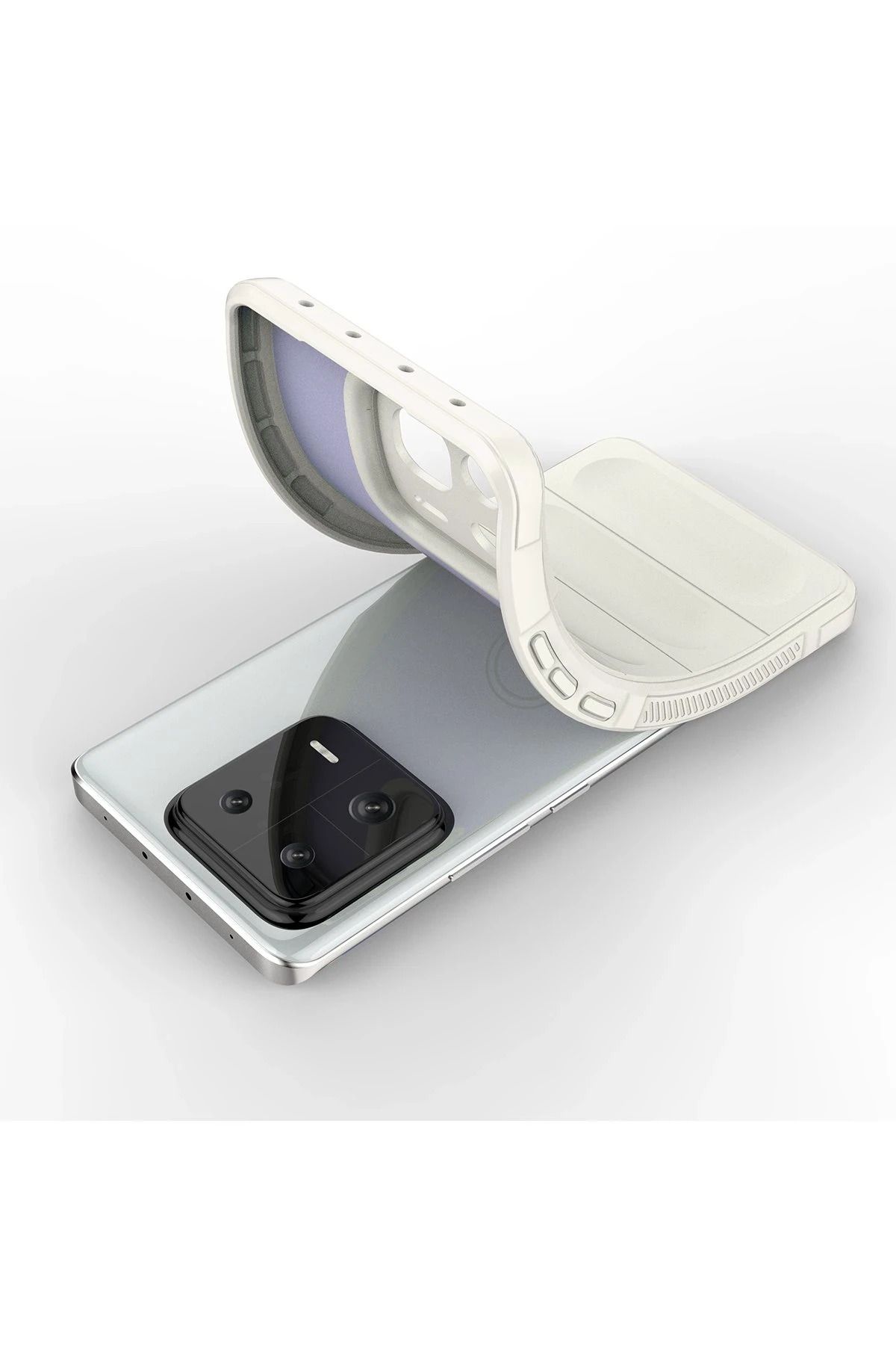 NewFace Xiaomi Mi 13 Pro Uyumlu Kılıf Optimum Silikon - Krem SVLRS
