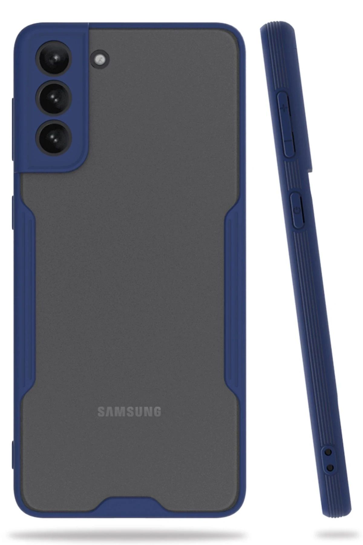 NewFace Samsung Galaxy S21 Plus Kılıf Platin Silikon - Lacivert ZRNET