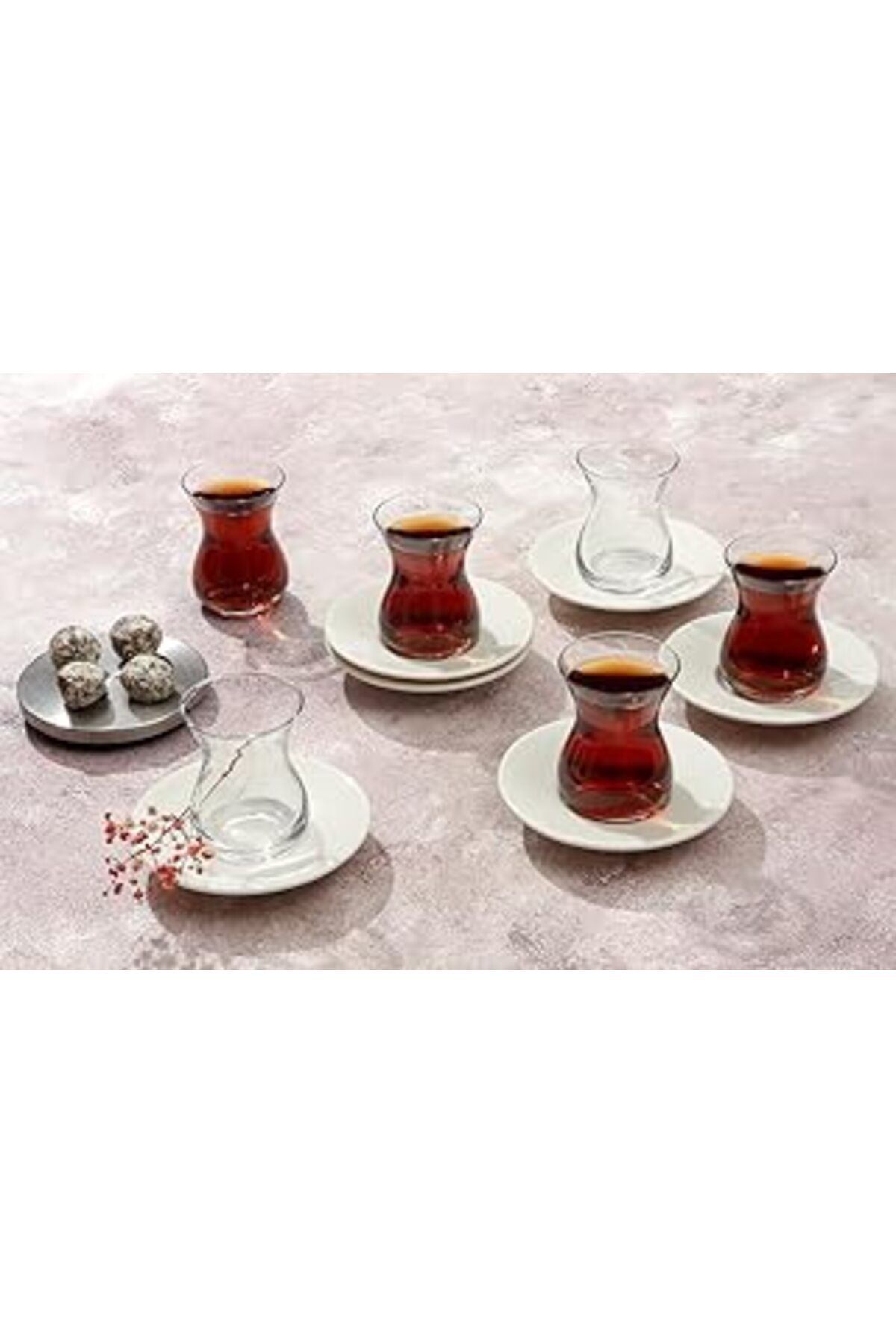 Mu Art Porland Peride Alumilite 6 Kişilik Çay Takımı